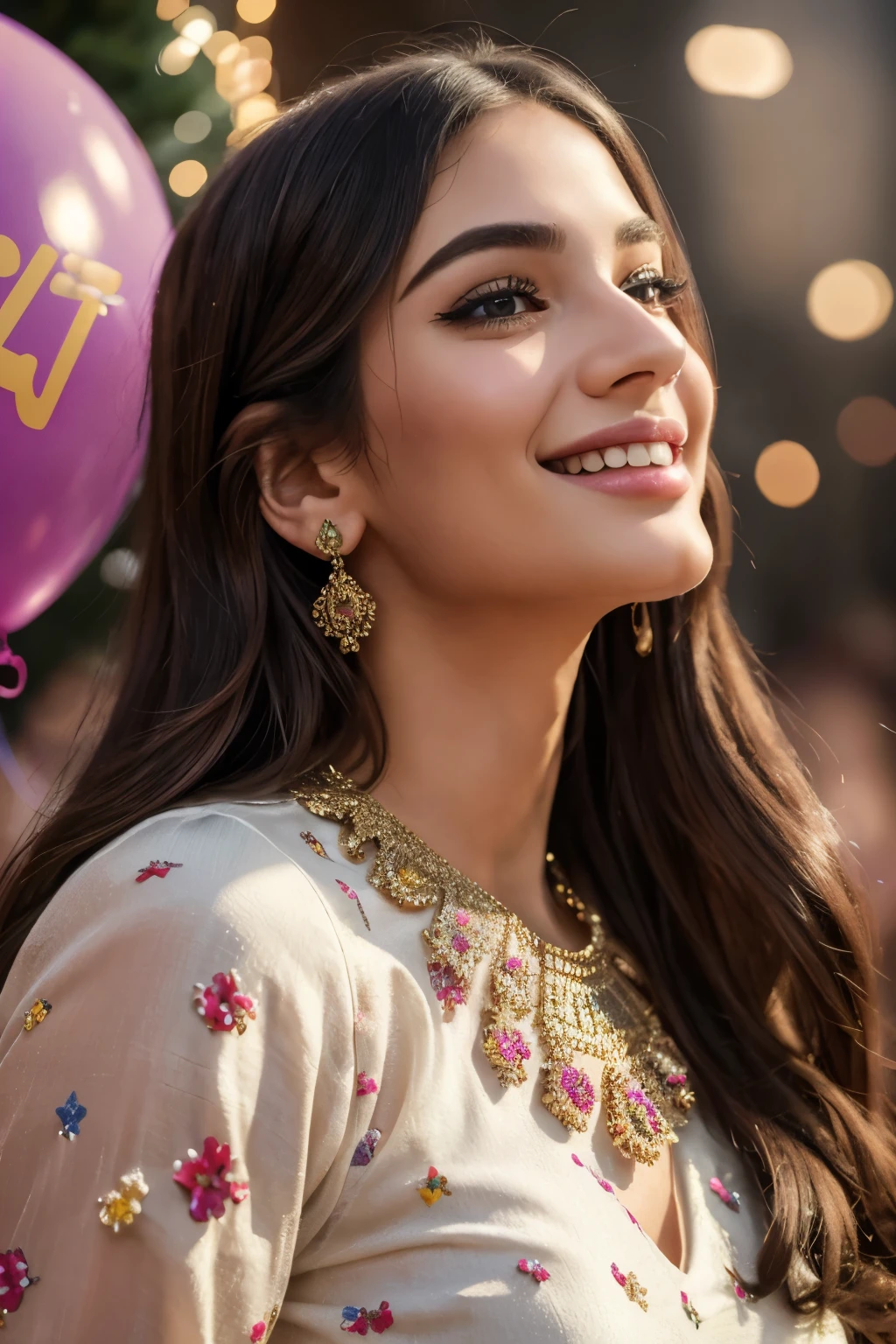 (best quality,4k,8k,highres,masterpiece:1.2),ultra-detailed,(realistic,photorealistic,photo-realistic:1.37),happy birthday,mannat,young woman,beautiful detailed eyes,beautiful detailed lips,extremely detailed face,long eyelashes,smiling,colorful birthday party,balloons,confetti,festive mood,vibrant colors,warm lighting,detailed background,intricate decorations,celebratory atmosphere