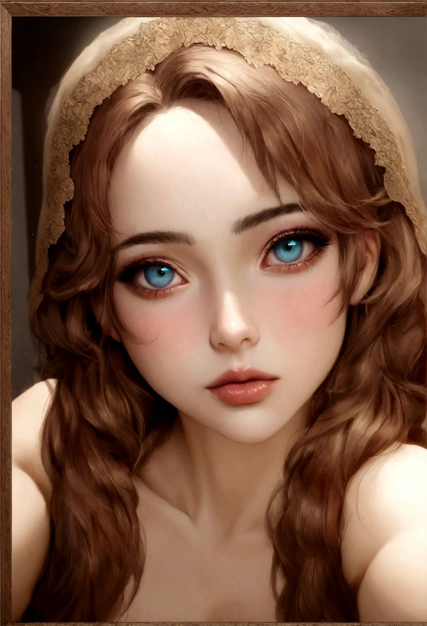 arafed femme pleinement , fille sexy aux yeux marrons, ultra realistic, Meticulously detailed, Portrait de Sophie Mudd, cheveux bruns et grands yeux, selfie d'une jeune femme, The eyes of Dubai, violette myers, sans maquillage, maquillage naturel, regarder directement la caméra, visage avec artgram, maquillage subtil, superbe photo de tout le corps debout dans un miroir, dans la chambre, Medium to large bust