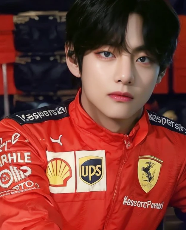 Taehyung de bts con cicatriz en el ojo derecho