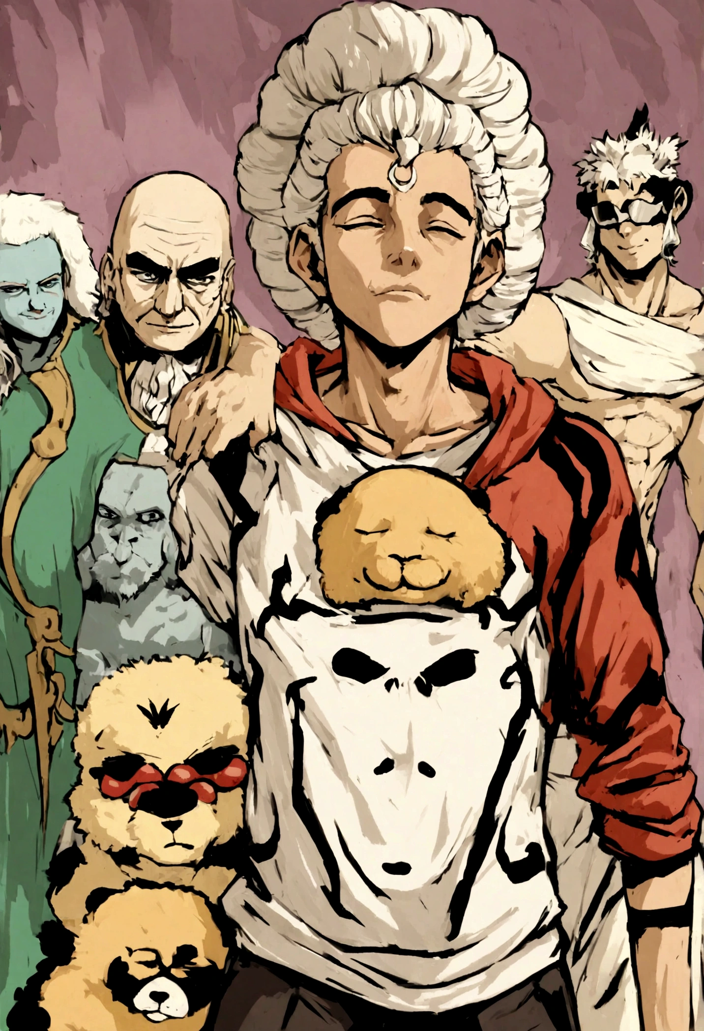 A sexy 19 year old boy, hijo de Zeus y Afrodita, pelo negro con sudadera, le encanta el negro, los pandas, mitologia griega, anime y los videojuegos. Es dominante, Dios de todo, superado solo por su padre