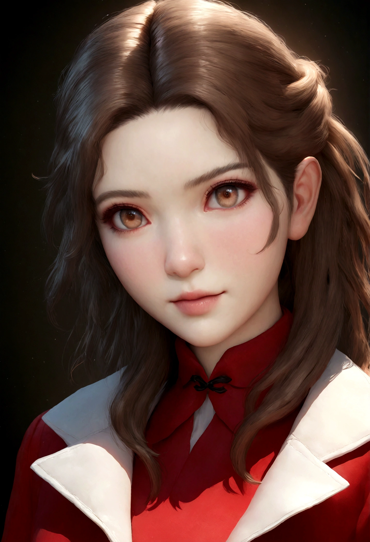 imagem arafed de uma mulher com cabelo comprido e um top preto, 3 d anime realista, photorealistic anime girl rendering, 8k portrait render, Estilo anime 3D realista, arte cg anime suave, anime jovem realista, Realistic. Cheng Yi, anime fotorrealista, belo rosto realista, anime hiper realista, retrato impressionante do rosto do anime, rosto bonito realista