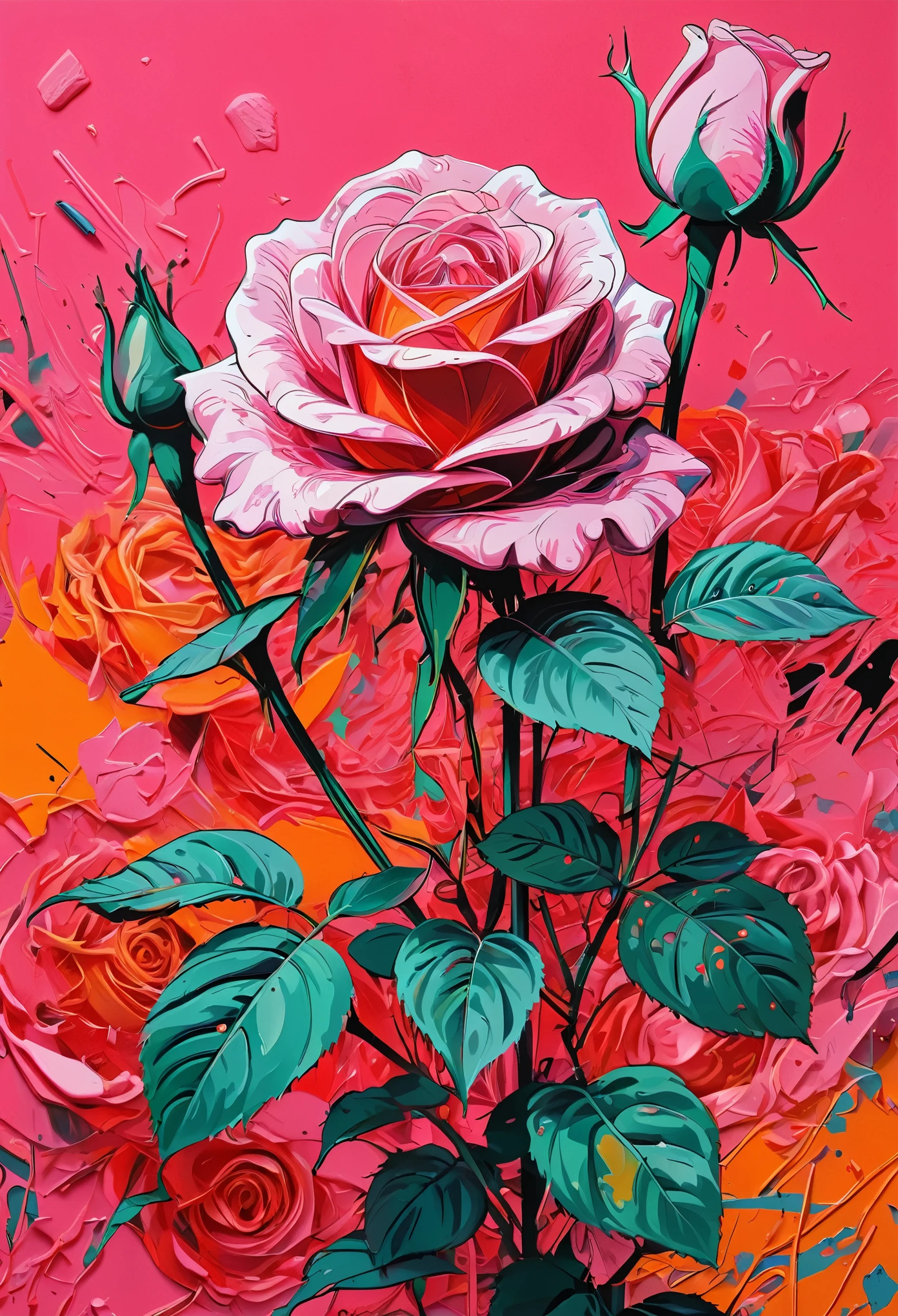 Graffiti, scribble, Comics by Petra Cortright, best quality, masterpiece, 3d rose artwork, Representative work, official art, Professional, Ultra intricate detailed, 8k, 3d rose artwork, colourful background