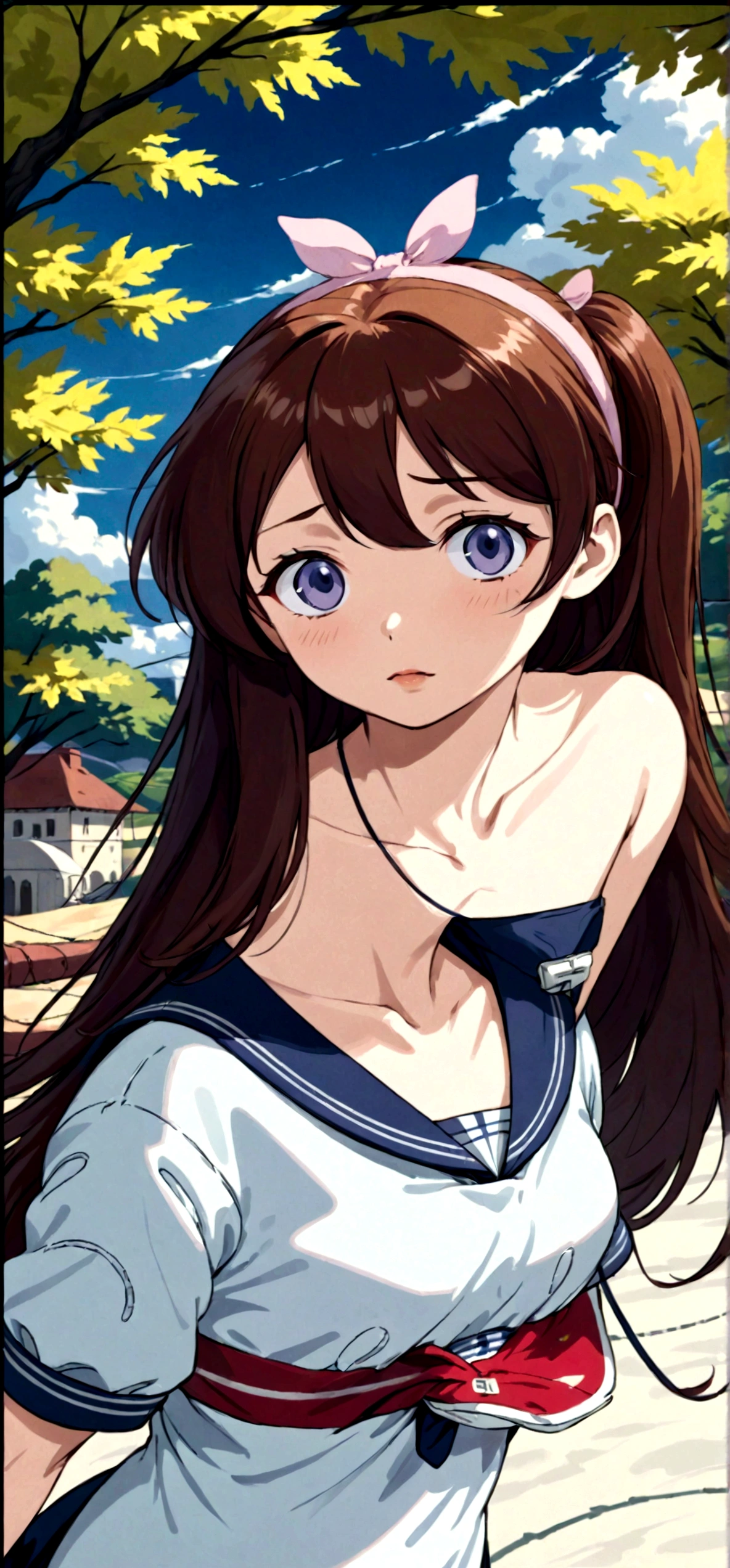 fille toute nue sans son armure qui montre son vagin