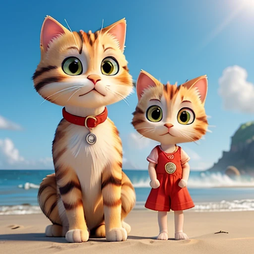 Scene 1: The Beach Outing
The sun was shining brightly as the male cat, Oliver, and his daughter, Amber, made their way to the beach. Amber’s eyes sparkled with excitement as she saw the vast expanse of sand and heard the sound of the crashing waves.