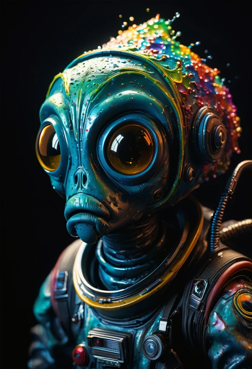 8K, ARTISTIC photogrAphy, best quAlity, mAsterpiece: 1.2), A (potrAit:1.2) Don Bluth Style ASTRONAUT Cthulhu noir Toon Doll, full body RAW candid cinema, black hair, 16mm, color graded portra 400 film, remarkable color, ultra realistic, sad admosphere, dark lighting, oppressive atmosphere, depressive colors, kodak portra 400, photograph,r, Natural Light, Pinhead lighgts, blur reflection, Brush Strokes, Smooth, abstract, Splatter, Oil On Canvas, rainbow colors, fractal isometrics details bioluminescens : a stunning realistic photograph of wet bone structure, 3d render, octane render, intricately detailed, titanium decorative headdress, cinematic, trending on artstation | Isometric | Centered