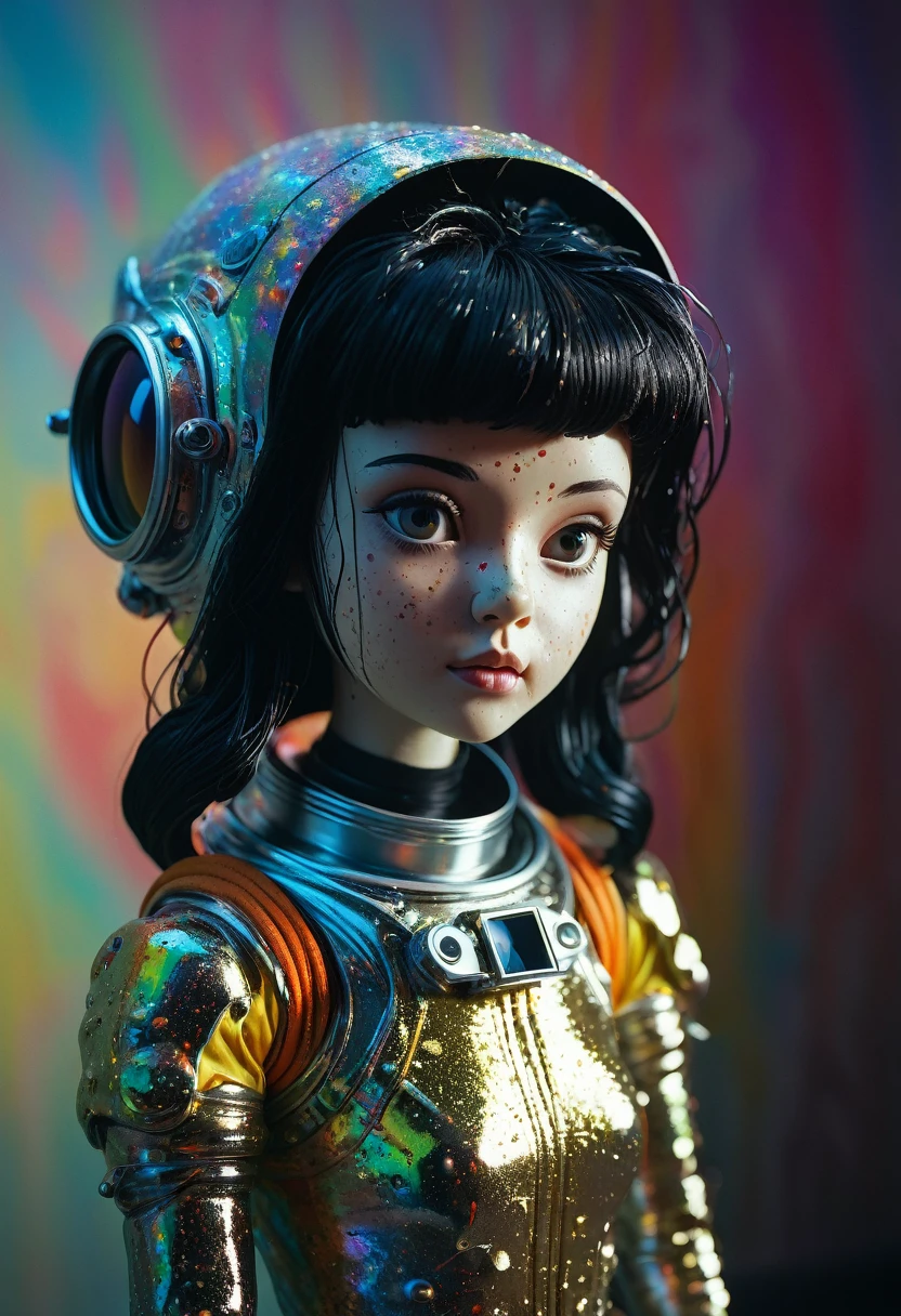 8K, ARTISTIC photogrAphy, best quAlity, mAsterpiece: 1.2), A (potrAit:1.2) Don Bluth Style ASTRONAUT Cthulhu noir Toon Doll, full body RAW candid cinema, black hair, 16mm, color graded portra 400 film, remarkable color, ultra realistic, sad admosphere, dark lighting, oppressive atmosphere, depressive colors, kodak portra 400, photograph,r, Natural Light, Pinhead lighgts, blur reflection, Brush Strokes, Smooth, abstract, Splatter, Oil On Canvas, rainbow colors, fractal isometrics details bioluminescens : a stunning realistic photograph of wet bone structure, 3d render, octane render, intricately detailed, titanium decorative headdress, cinematic, trending on artstation | Isometric | Centered