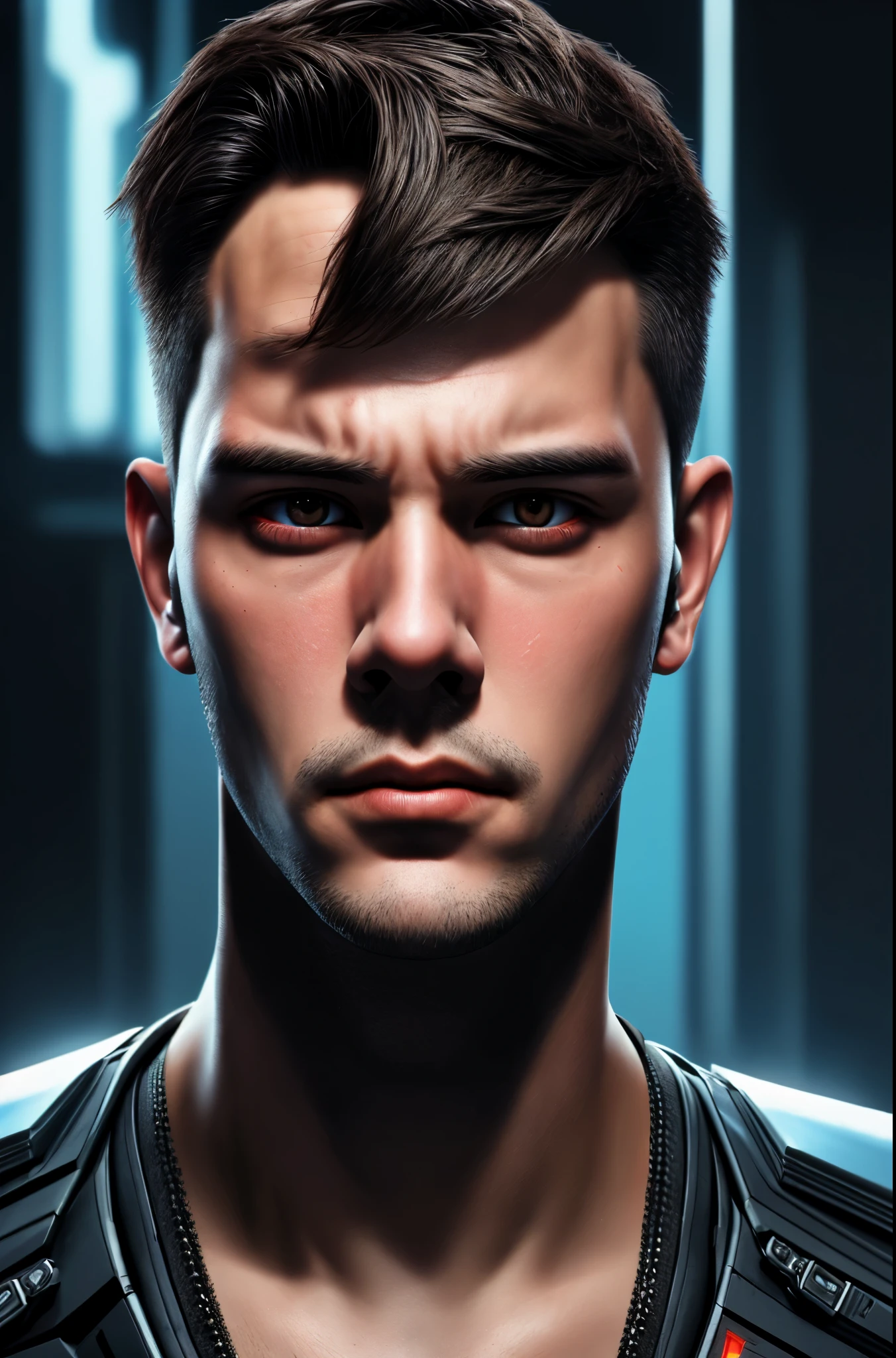 Change background cyberpunk handsome boy, realistic face,8k,ultra realistic,