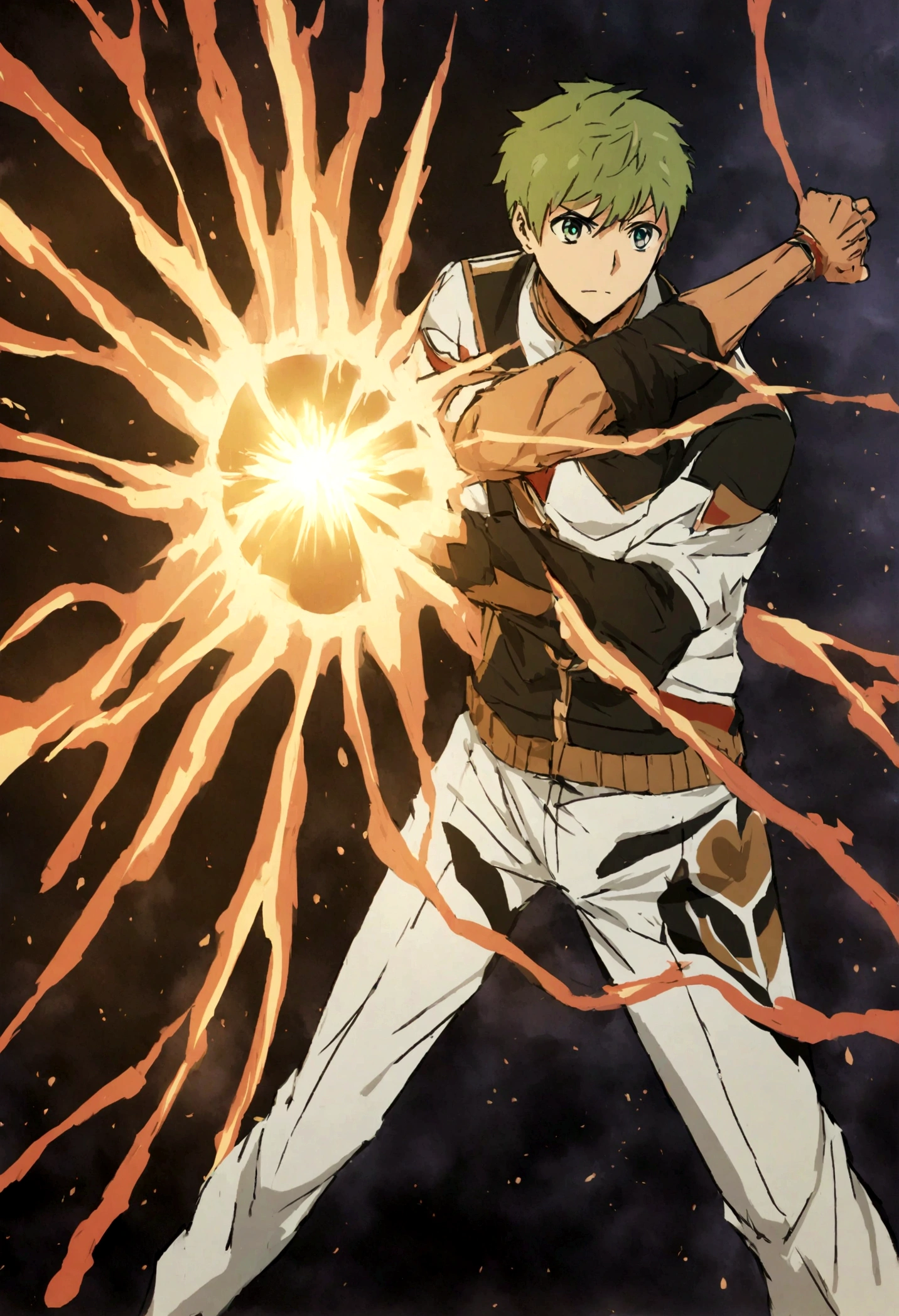 kyrie irving jogando basquete como personagem de anime , Standard scenario , roupas tradicionais , melhor qualidade em tudo , obra prima