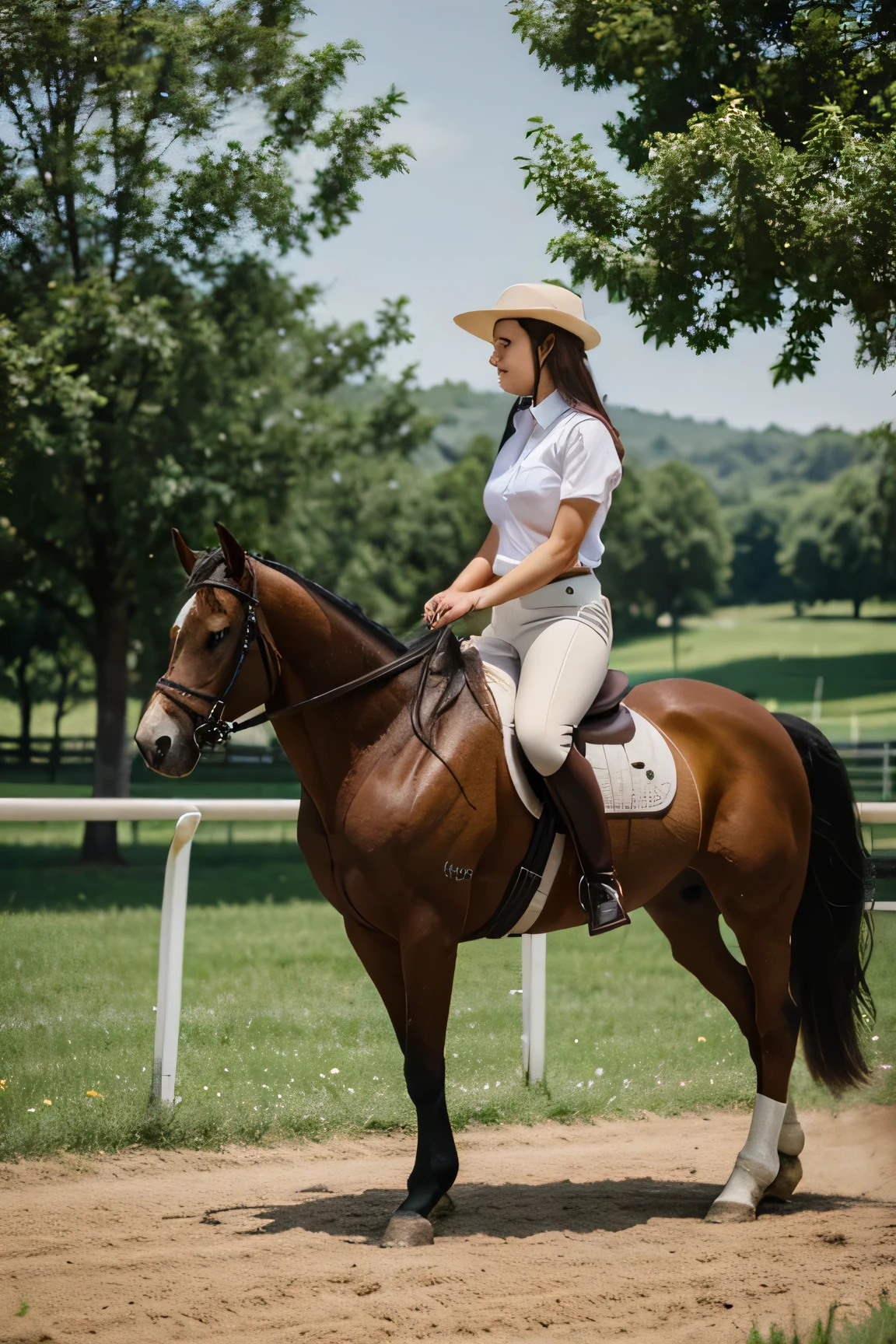 women on the horse whit prateria green