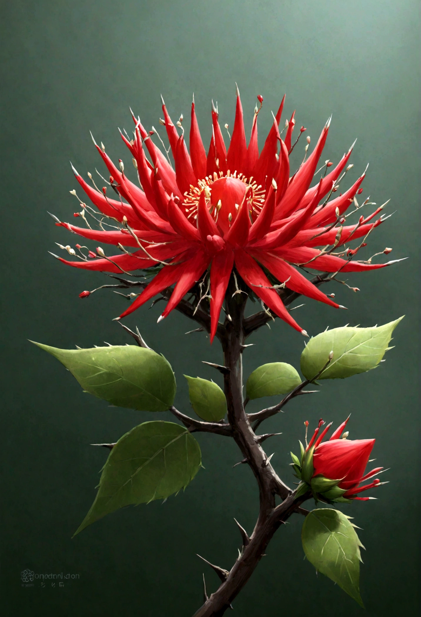 Small red floweronster、Thorns