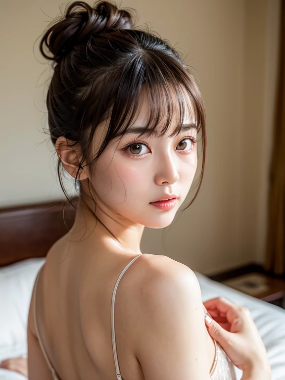 NSFW,(cammel toe),top-quality,Real Image,(Detailed female genitalia:1.1), ,超A high resolution,16k,profetional lighting,1 girl in,sixteen years old,female dog,(Phenomenally cute:1.2),A detailed eye,((Brown-eyed)),(Brown hair),,Inviting eyes,Mature look,Sweaty skin
