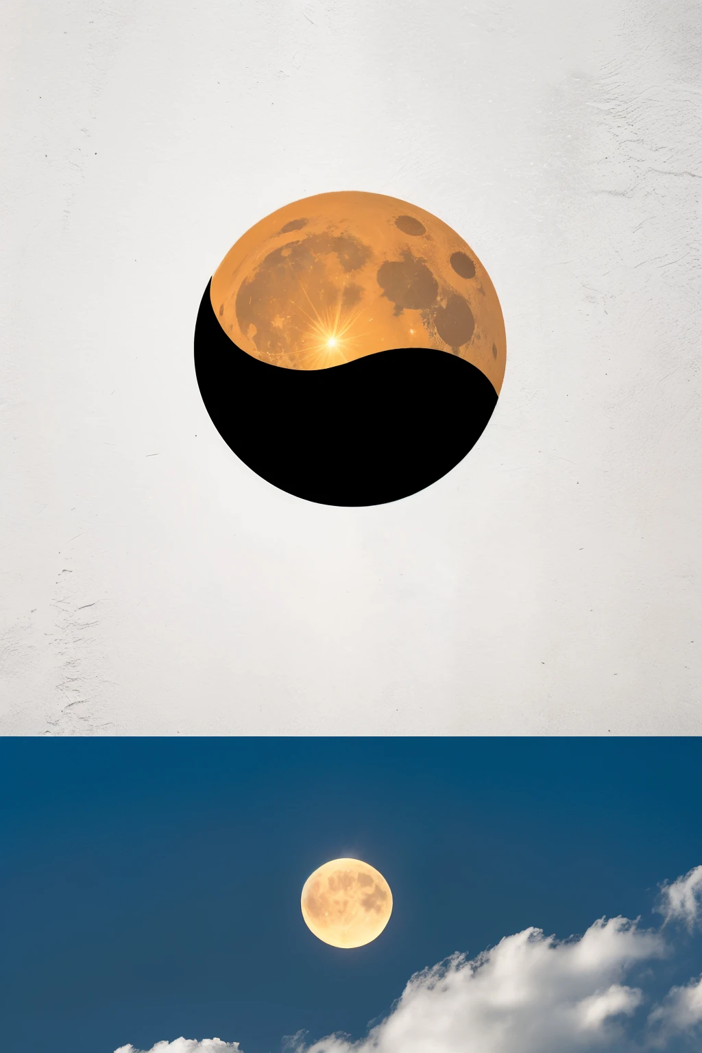 genera un logo de un eclipse, usa algo minimalista, con colores obscuros
