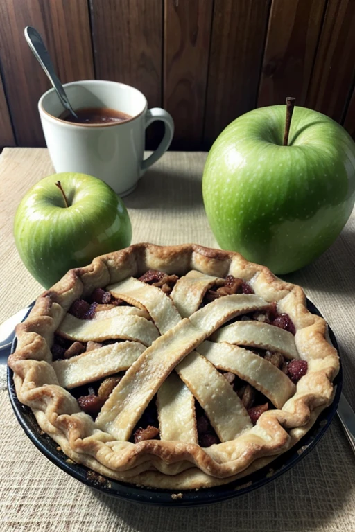 green apple and cinnamon pie