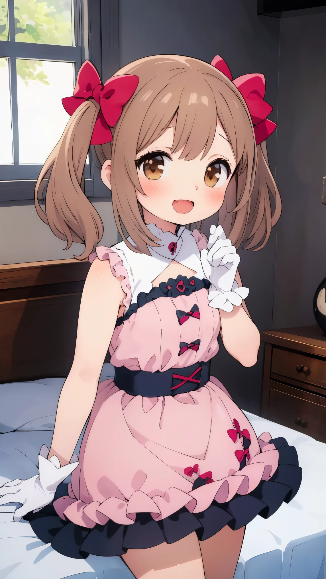 (8k, RAW photo, best quality, masterpiece, highres, absurdres, ultra detailed:1.3), (Photography, realistic, photo-realistic:1.4), (beautiful natural lighting, beautiful deatailed shadow, beautiful detailed glow :1.4),  atmospheric, white background, close up, straight-on, (circle around icon:1.5),

BREAK 1 beautiful girl,(Cute:1.5),(Chibi:0.5),(kawaii:2),(Loli:2),(7 year old girl),(Solo:1.65),BREAK,(flat chest:1.2,),Clear skin,Beautiful skin,Shy,One beautiful,Colossal tits,BREAK (Hair Bow, reddish brown hair, Twin-tail:1.55),(Brown eyes, long eyelashes, Double eyelids:1.4),Shiny skin,BREAK,Star \(symbol\, (gloves, White Gloves:1.3), (bug, Dress,polka dot:1.3) ,(bear foot:1.2),( :d, blush:1.45), ,

BREAK

open mouth
BREAK
(white turtleneck sweater with frills:1.2), (red frills skirt:1.1), brown long boots,
BREAK
, (acoustic guitar, singing, sitting, a girl, open mouth wide, Girl's Room, brown eyes, Musical score: 1.65)), 
BREAK wakame,wakame,wakame,(cowboy shot, from front:1.4),  BREAK manga illustration,manga style, 