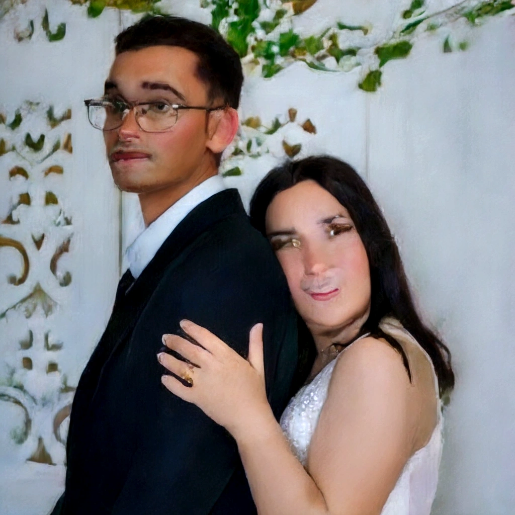 there is a man and a woman posing for a photo together, Foto do perfil, imagem de perfil, na frente do back drop branco, suave em _ o fundo, foto tirada em 2 0 2 0, foto de casamento, the background is heavenly, Lovely couple, retrato de casal, casal feliz, taken at the beginning of 2020, 😭🤮 💔, album photo