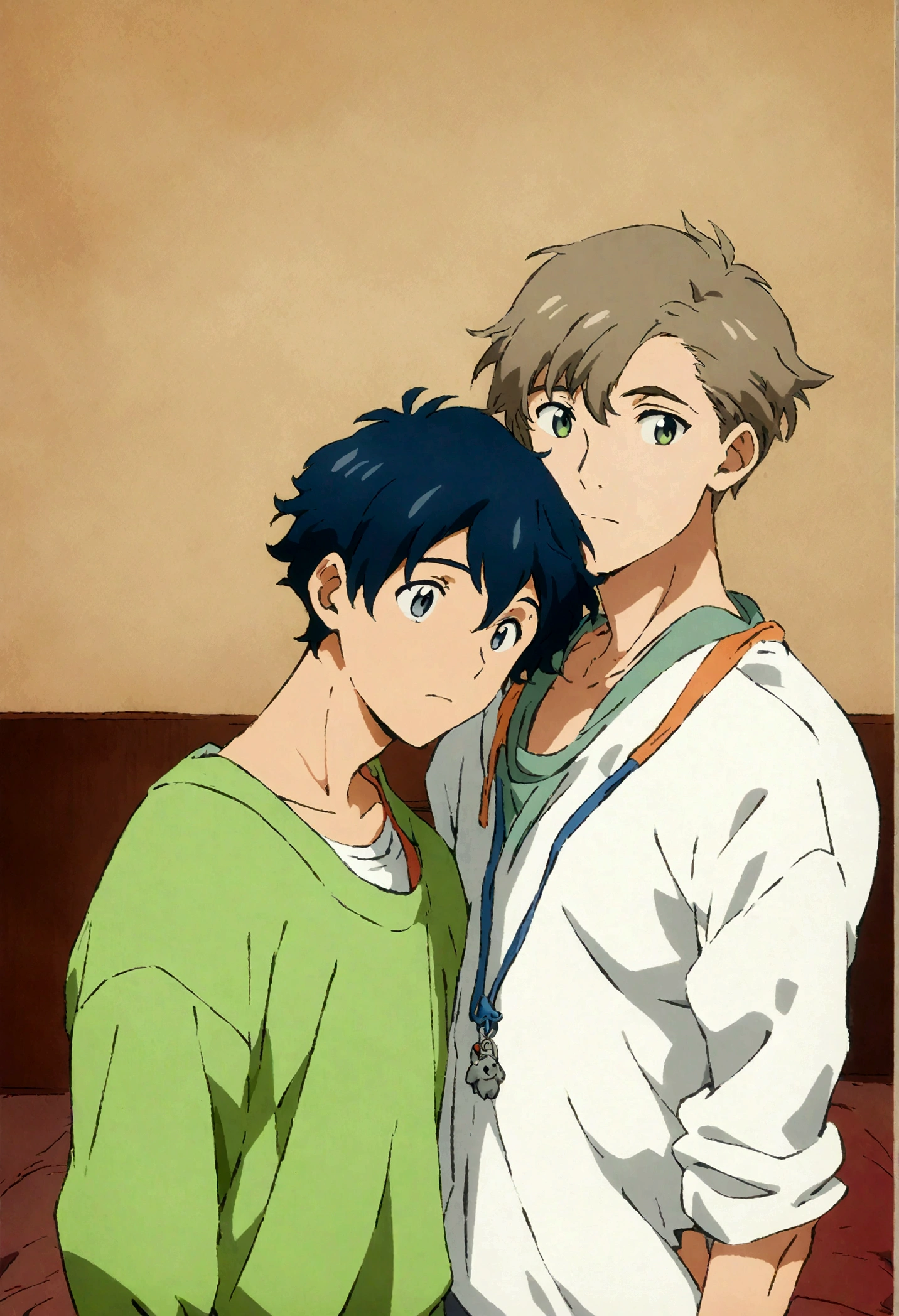 cool,Refreshing athletic boy,,charm,It was cool,,,thin limbs,Boys who fall in love with boys in their daily lives.,Male Focus,Mutual love,Buddy,Makoto Shinkai Style,Cel animation art,Anime Style,Anime Style,2D illustration,Character Portrait,NSFW,