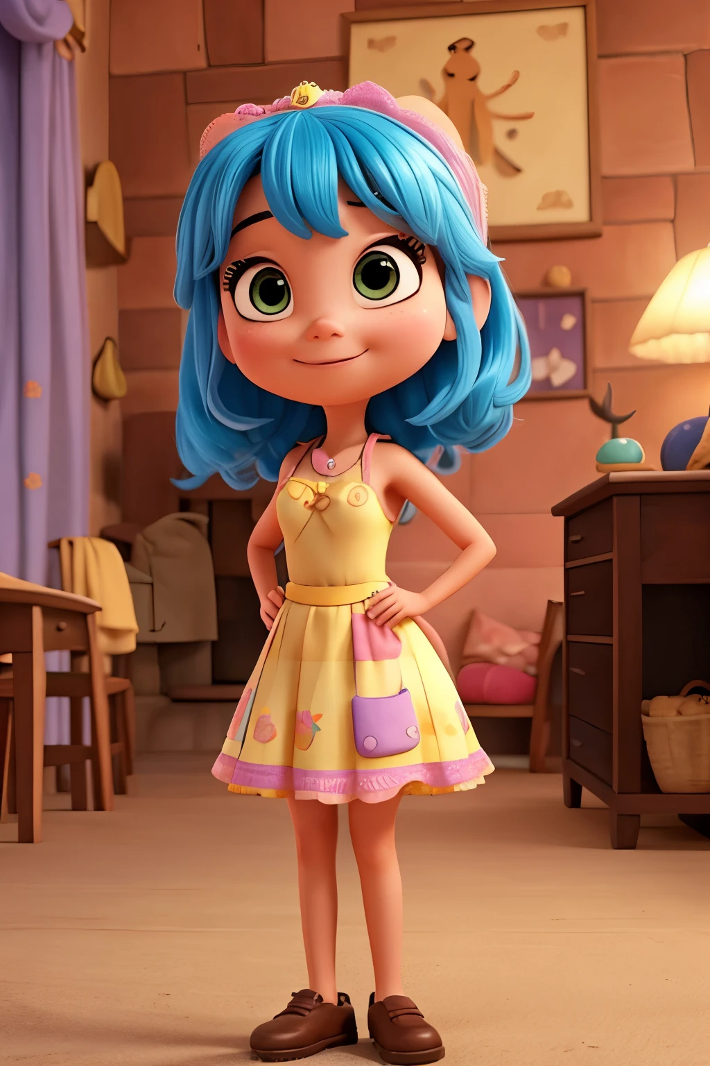 Haz a una chica estilo Pixar desnuda exitada