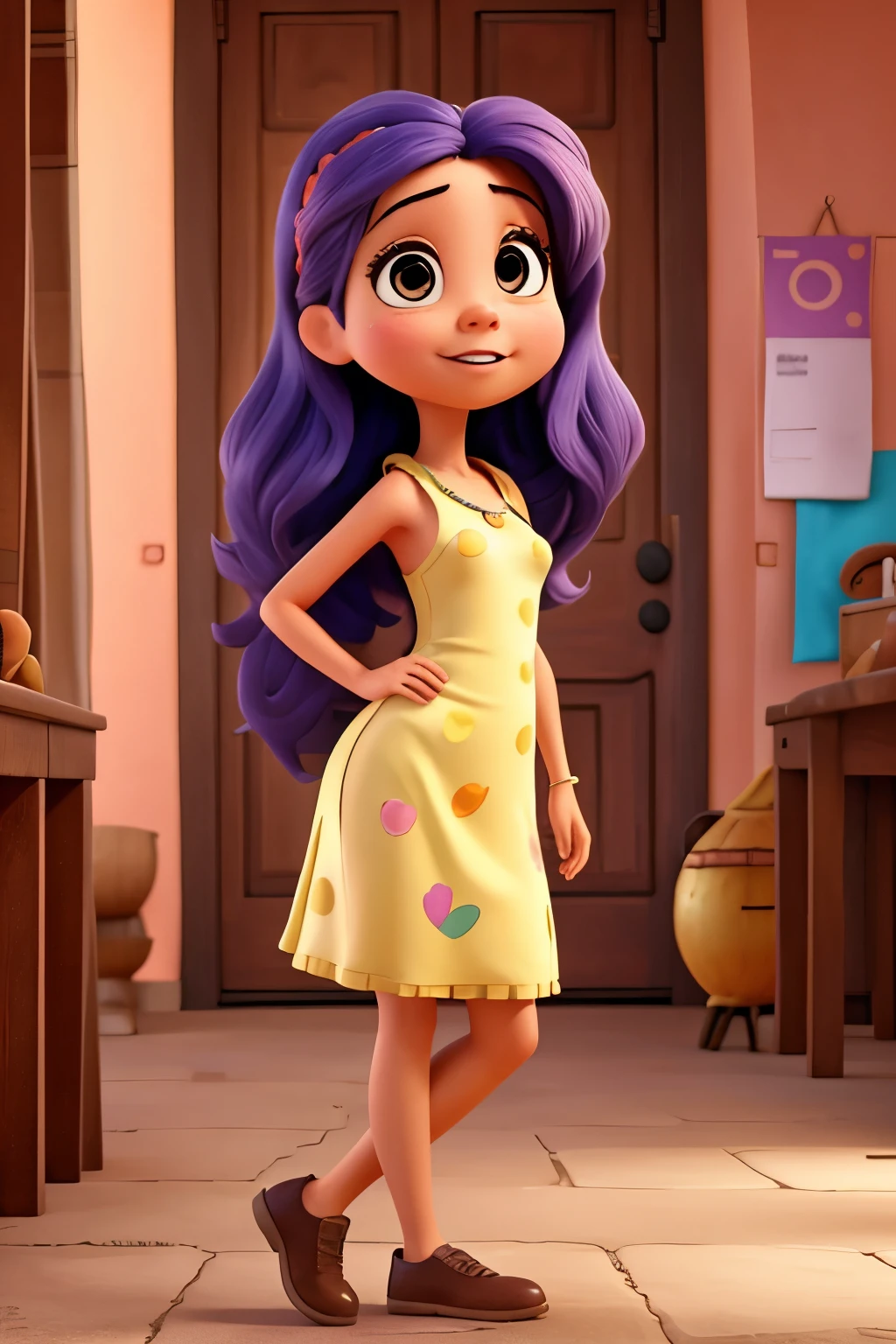 Haz a una chica estilo Pixar desnuda exitada