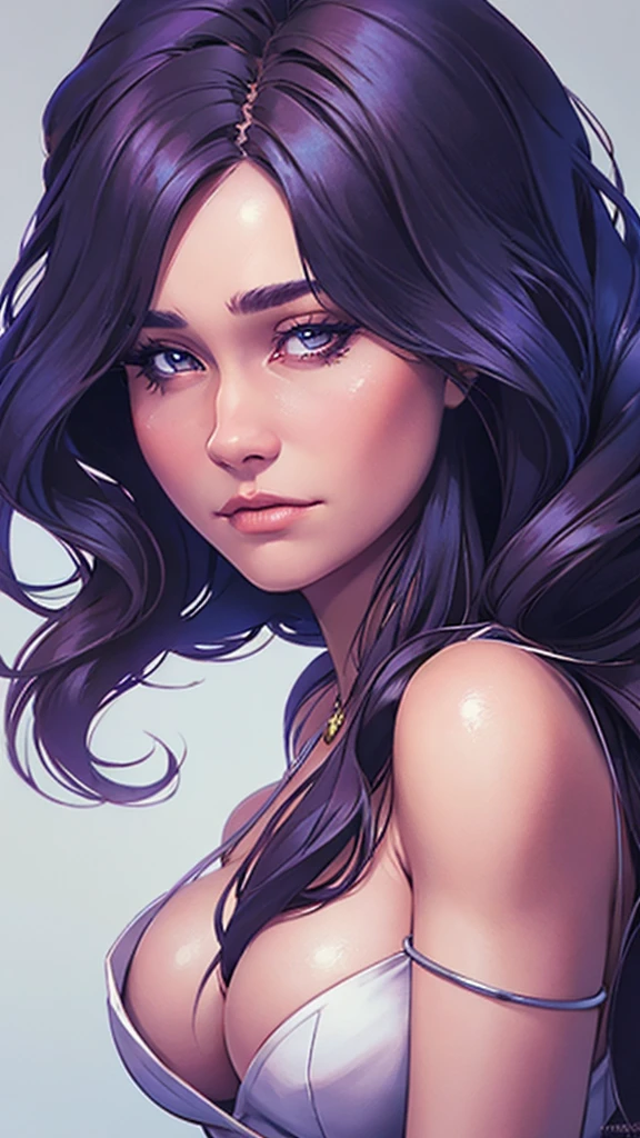 um close up de um desenho animado de uma mulher com um rabo de cavalo, Lois van Baarle e Rossdraws, style digite germe, digite germe and lois van baarle, desenho animado rossdraws vibrante, even model | digite germe, digite germe style, digite germe and rossdraws, digite germe on artstation pixiv
