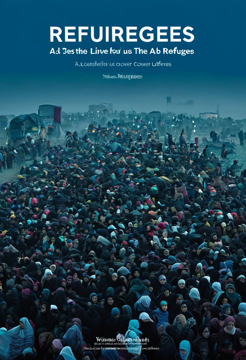 Make the cover of a book about refugees