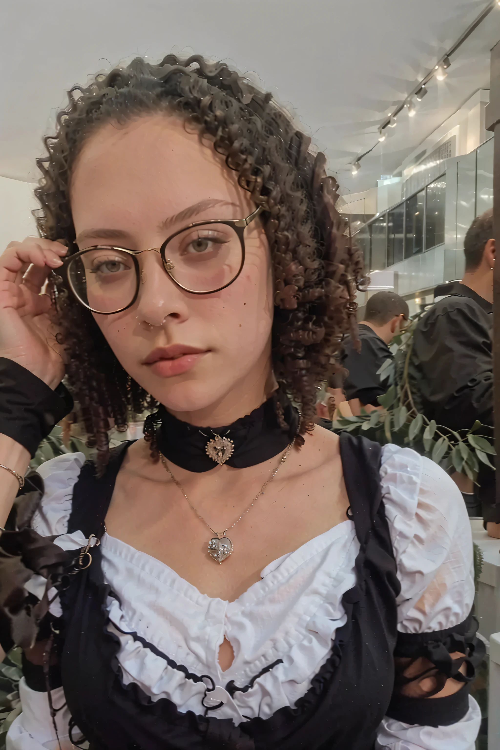 (obra de arte:1.4), (melhor qualidade:1.2),(fotorrealista:1.4), (extremamente complexo:1.2),(sharp focus), CRU, ultra super realistic, (high resolution), 8K HD, (primorosamente detalhado), (dramatic light), (bela luz detalhada), (ultra color), (anatomia perfeita), melhor qualidade, ultra high definition, (cinematic light), Professional Lighting, incrivelmente detalhado, maquiagem leve, brilho labial solo, thigh strap, Saia preta, sapatos pretos, recorte de ombro, mangas compridas, recorte de roupa, gargantilha, saia de cintura alta, cabelo multicolorido, babados, presilha de cabelo, Camisa, (minissaia xadrez justa super curta), black gargantilha, segurando uma arma de metal