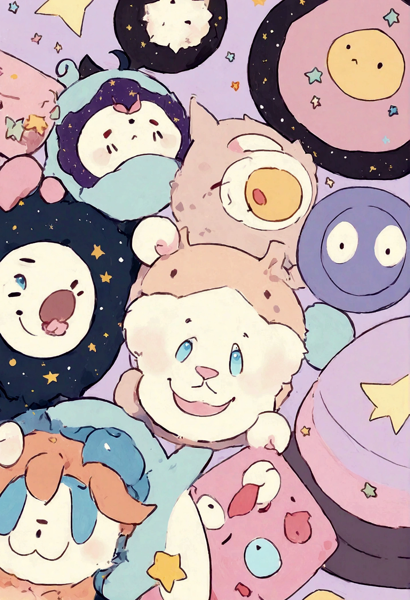 galaxies, foguete, planetas, stars children illustration, cute illustration, arte digital fofa, ilustrado em estilo caprichoso, children's illustration, recursos fofos, illustration, illustrations, calma aconchegante, arte digital detalhada fofa