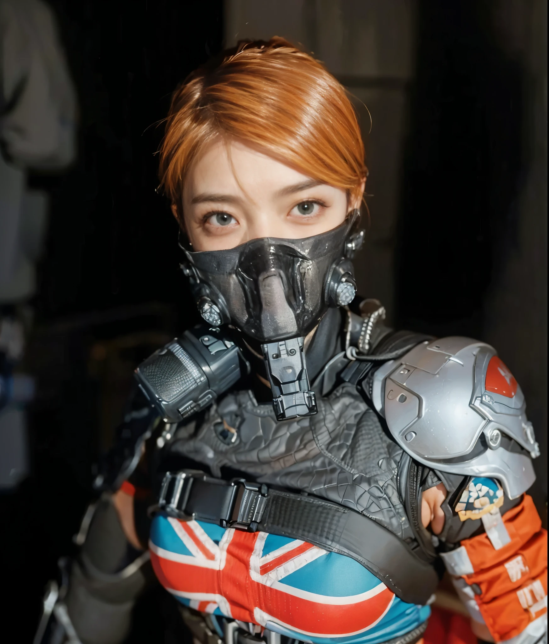 8k,Realistic Photo、Realistic Skin Texture、Superrealism、Japanese women、、rifle、Shoulder Protector