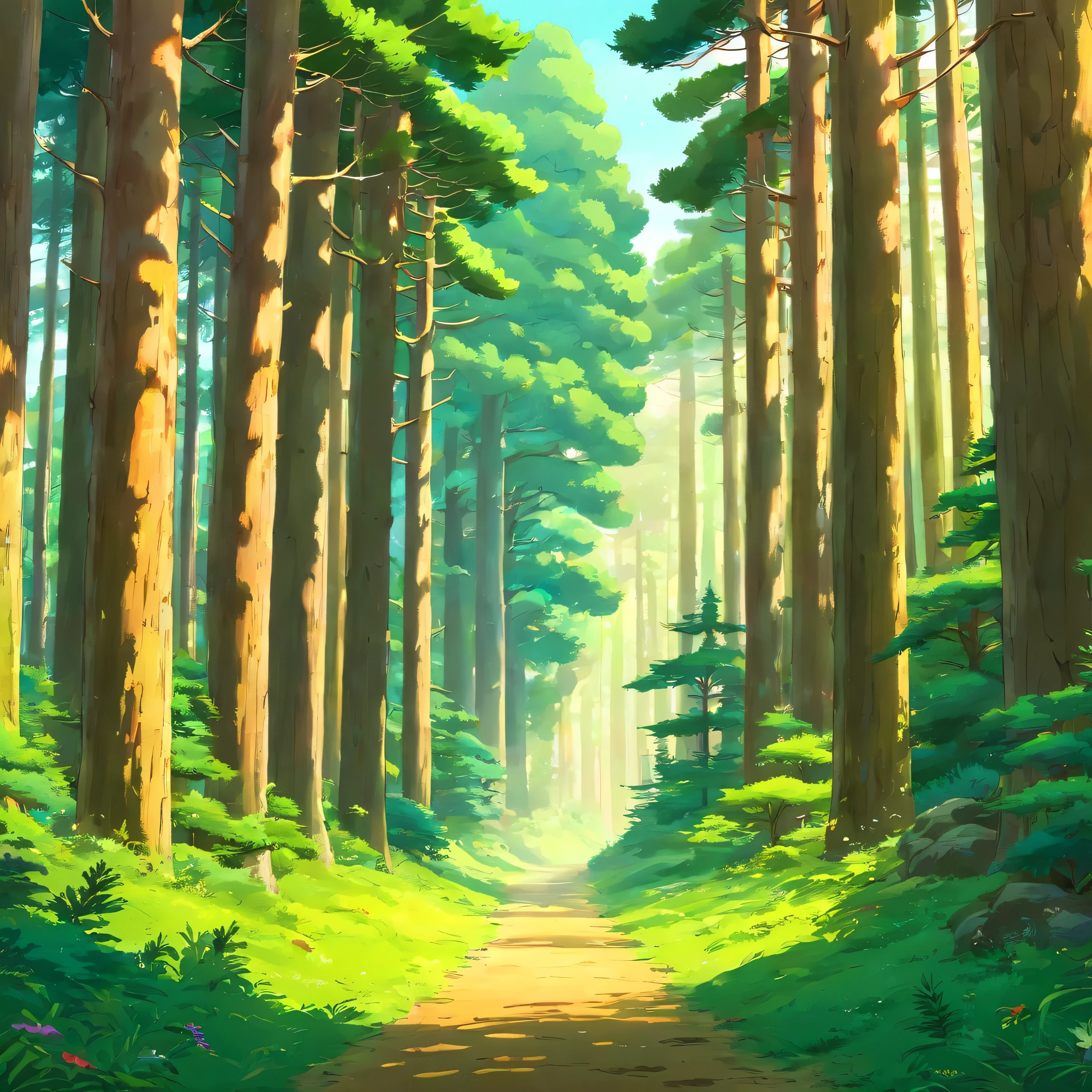 A beautiful pine forest