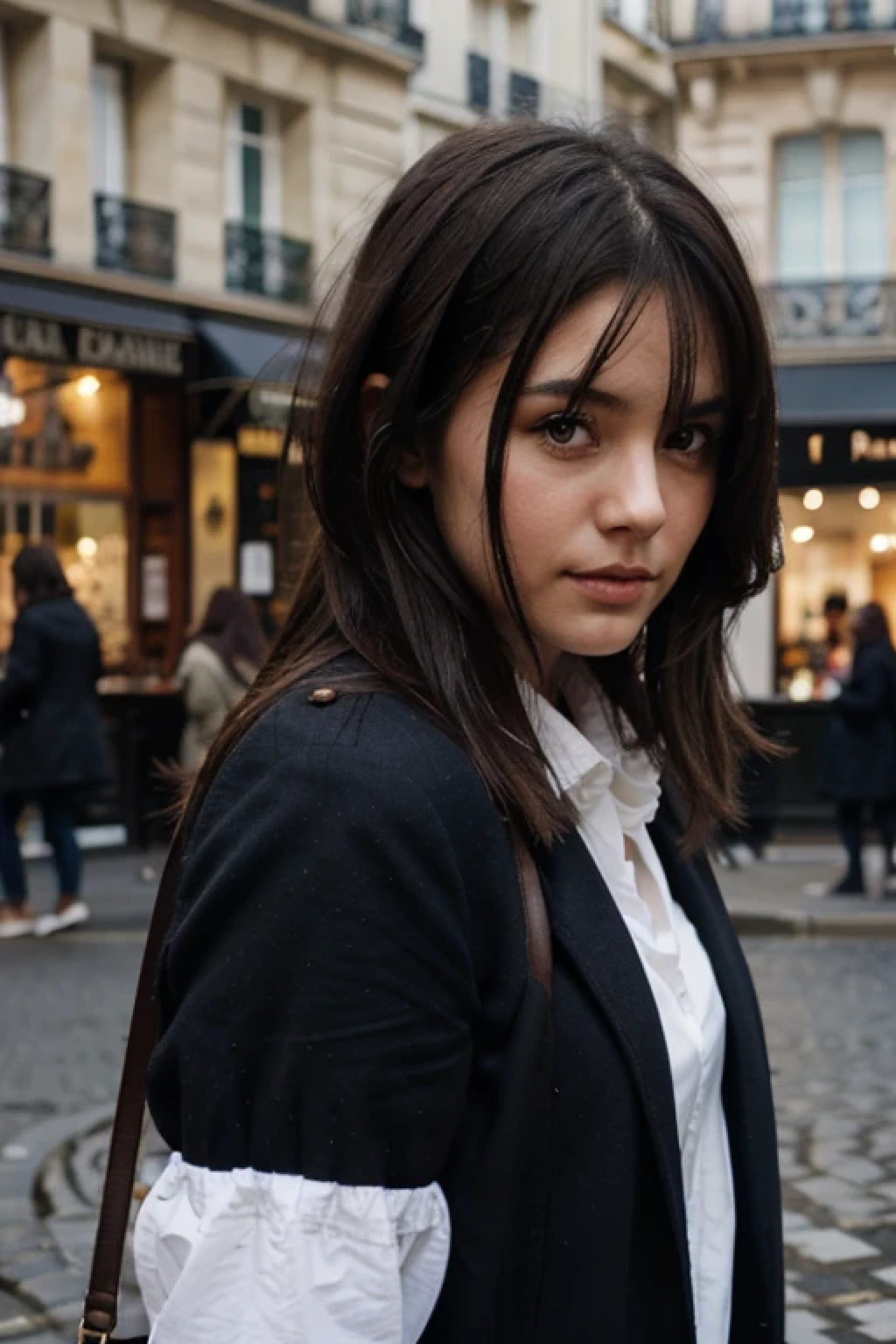 Fille brune à Paris