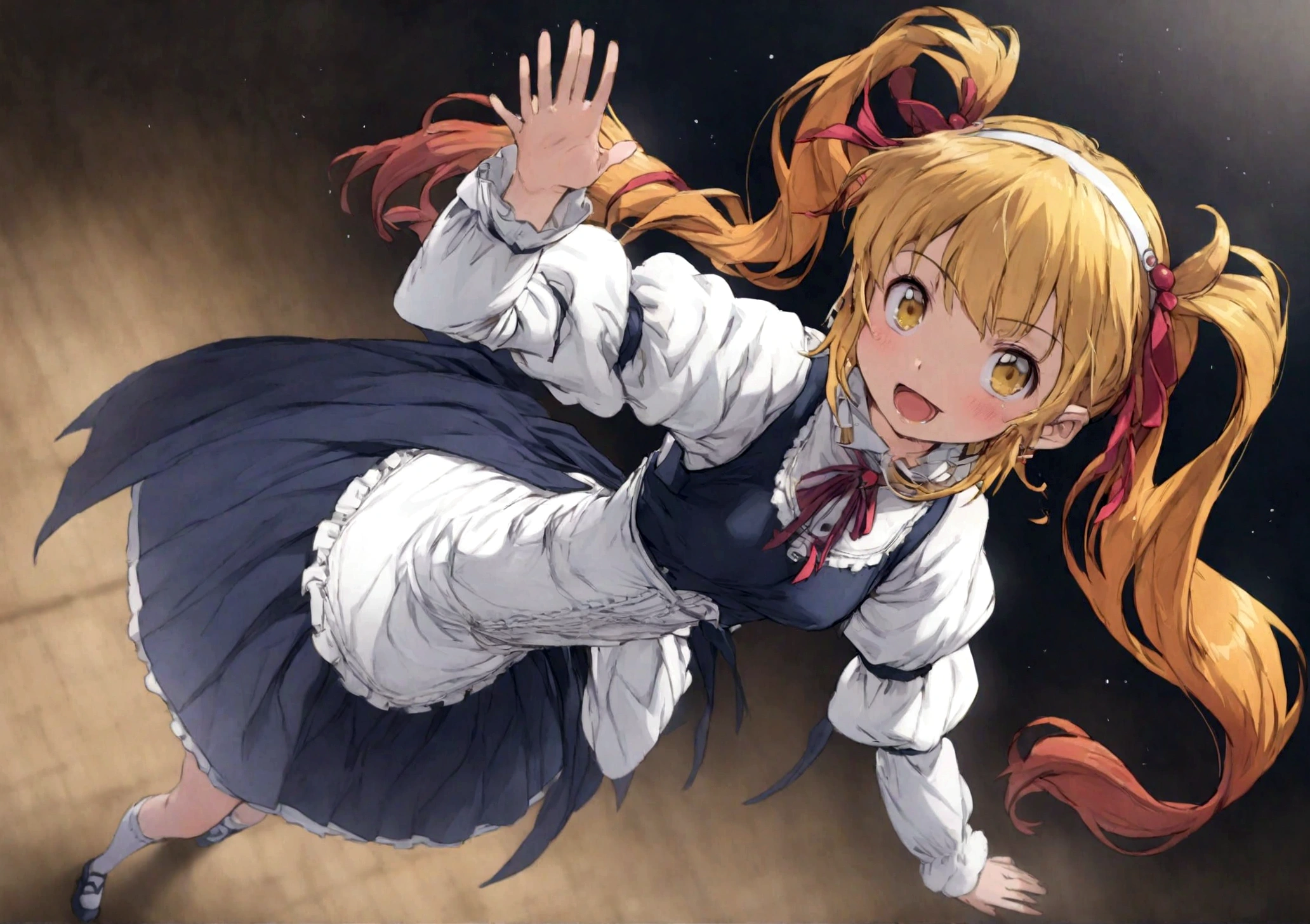 anime, chibe, (((Top quality, 4k, 8k, high resolution, masterpiece: 1.2))), (super detailed), (realistic), (photorealistic), (photorealistic: 1.37), (HDR, UHD), (studio (lighting)), ultra-fine drawing, sharp focus, physically based rendering, highly detailed, professional, vibrant colors, perfect ditaile hand, highly detailed realistic eyes,
anime, cartoon,
multiple girls, A lot of girls, 48 girls,
Medieval European clothing, Medieval European citizen clothing,
Many girls dancing on the stage, Countryside, Village Festival Stage, festival, carnival, festival decoration,
smile, open mouth,
brown hair, black hair, green hair, pink hair, blue hair, blond, orange hair,
long hair, Medium long hair, short hair, Twin tail hairstyle, braid hairstyle,
ribbon, hair ornaments, hairband, white hairband,
brown eyes, blue eyes, red eyes, black eyes, green eyes, Yellow Eyes,
Mini skirt,thighhighs, Long skirt, socks,
looking at viewer,
(((Long shot, Panorama, Aerial view, Distant view))),