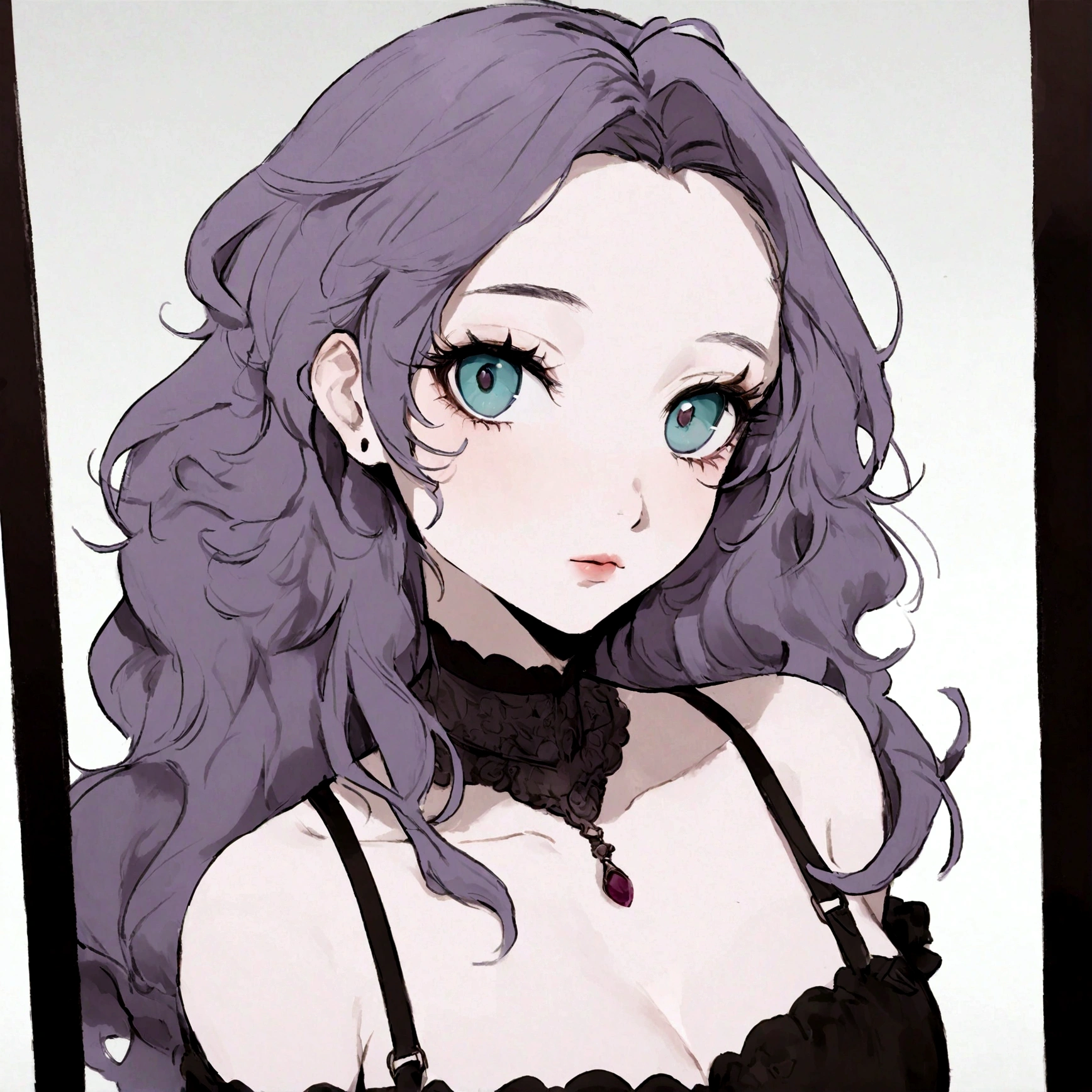 Femme arafée avec des vêtements noirs, fille sexy aux yeux marrons, Portrait de Sophie Mudd, cheveux bruns et grands yeux, selfie d'une jeune femme, Yeux de chambre, violette myers, sans maquillage, maquillage naturel, regarder directement la caméra, visage avec artgram, maquillage subtil, superbe photo de tout le corps, dans la chambre avec vue sur la mer, clivage