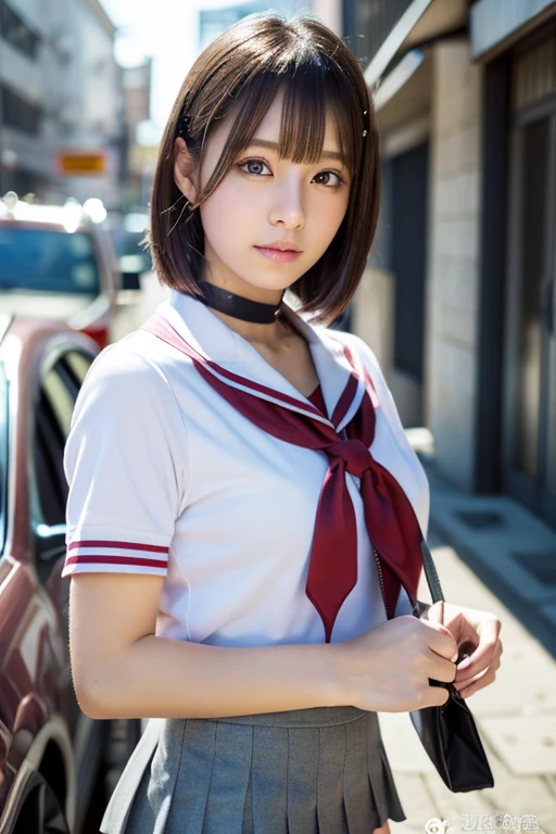 ((highest quality, masterpiece :1.3)), Photorealistic、Ultra-high resolution、Natural skin texture、Hyperrealism、Reflection from the waist up、Beautiful Japanese girl in her early s、One girl、Larger breasts、Pink nurse uniform、Frightened expression、Eyes are unfocused