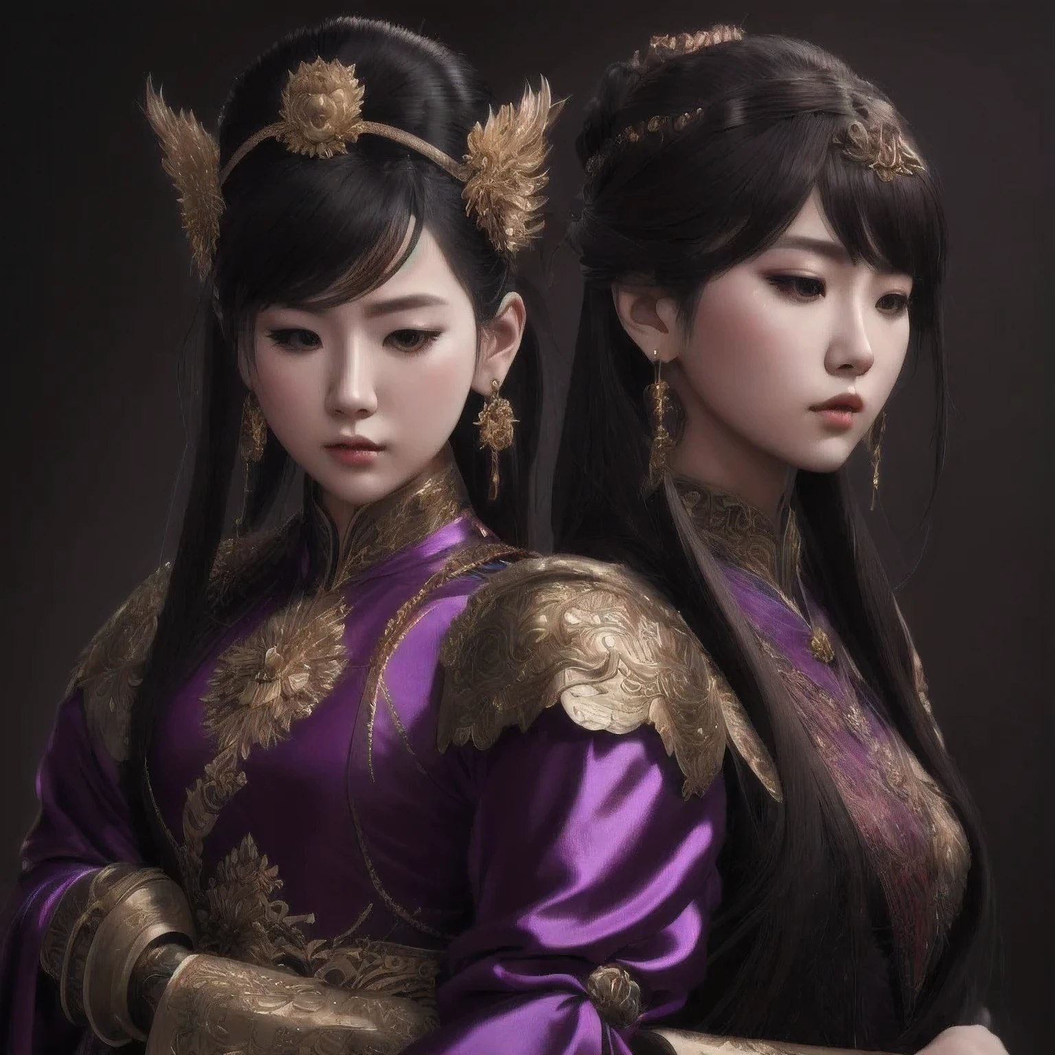 （((the guitar player))）the guitar player，there is a 18 years old in a purple dress holding a dragon, wlop and ross tran, ross tran 8 k, fantasy art style, chengwei pan on artstation, a beautiful fantasy empress, ross tran and wlop, ruan jia and artgerm, the dragon girl portrait, ig model | artgerm, artgerm and ruan jia，beautiful
1girl
bangs
深绿 eyes
closed mouth
ear piercing
earrings
grey background
hair ornament
jewelry
lips
looking at viewer
military
military uniform
nose
piercing
portrait
realistic
short hair
simple background
solo
upper body