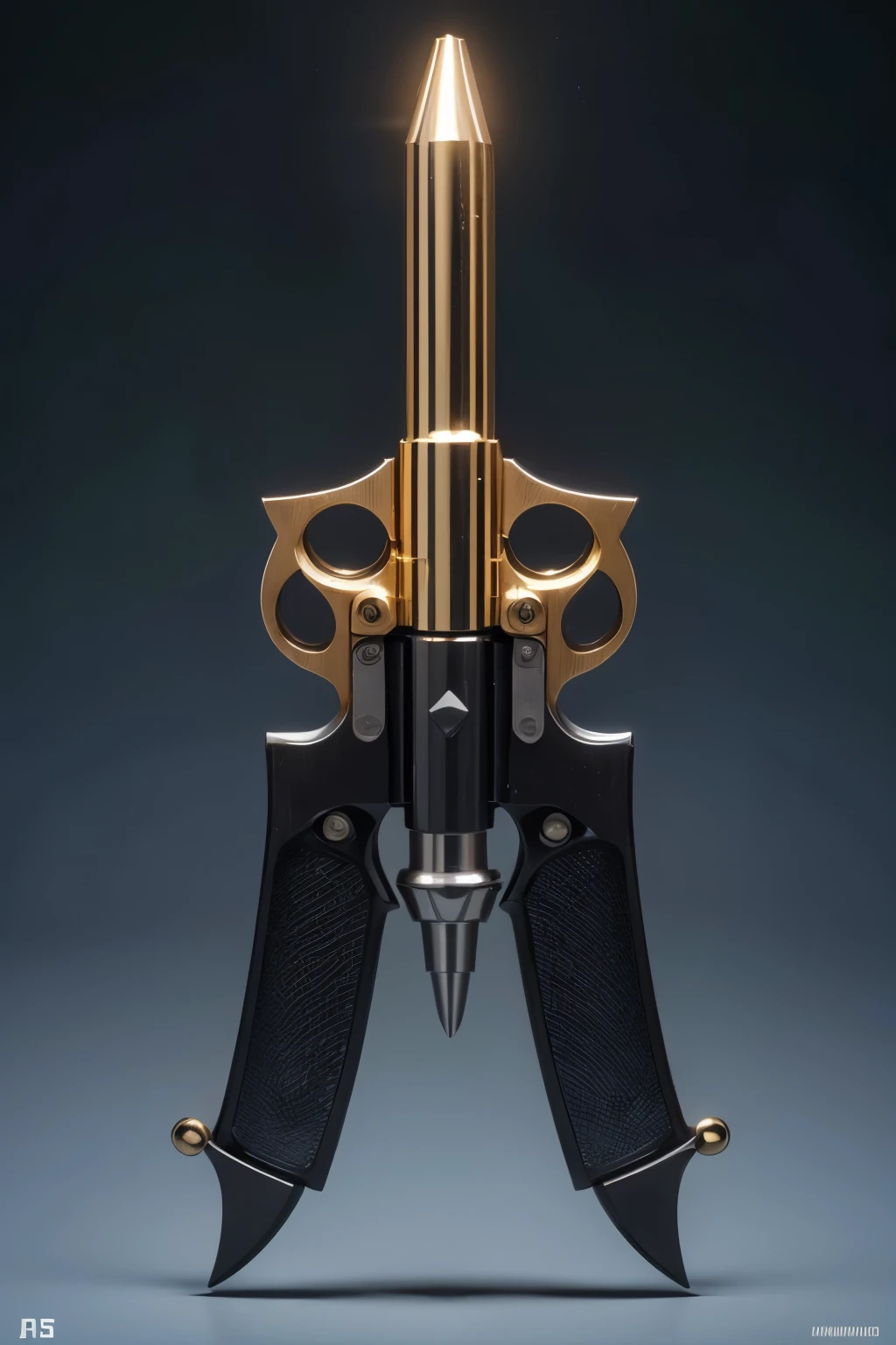 Create a realistic 3D image of a disassembled 38 caliber revolver, com todas as suas partes flutuando no ar, shown backwards. A imagem deve ter um tamanho de 20 cm de largura por 8,5 cm de altura. Include all weapon parts: bala, gunpowder, cano, tambor, gatilho, punho, molas e outros componentes. The weapon must be represented with a shiny metallic finish, and each part must be clearly distinguishable. Lighting should be soft, highlighting the details of each piece without creating excessive shadows. The background surface must be neutral so as not to distract from the technical details of the weapon.
