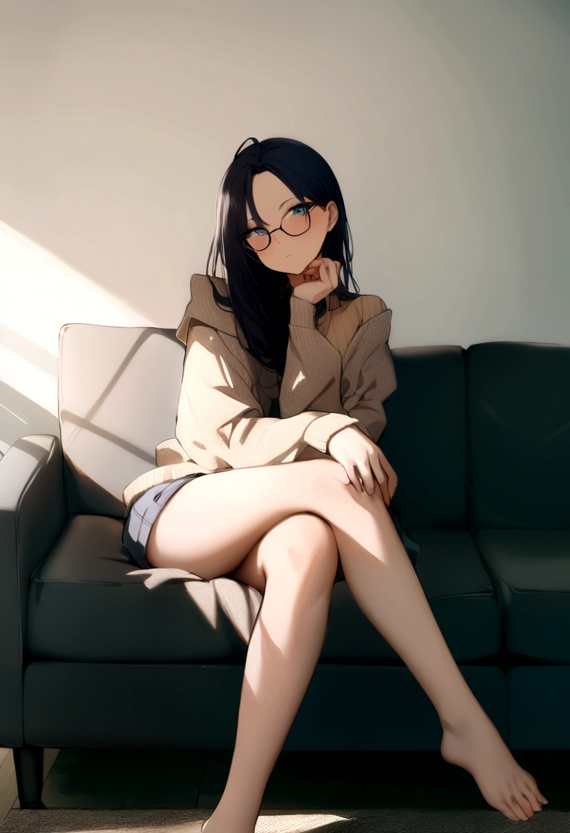 Solitary, (((masterpiece, best quality))) ,  (from the side:0.95), shadow_plum, Li Dousha, panda_ear, Bangs, only_Shoulder, blue_Eye, Glasses_exist_head, head发_between_Eye, lexistg_head发,  sunglasses, Very_lexistg_head发, 1 girl, [white head发, streaked head发, blue head发],
