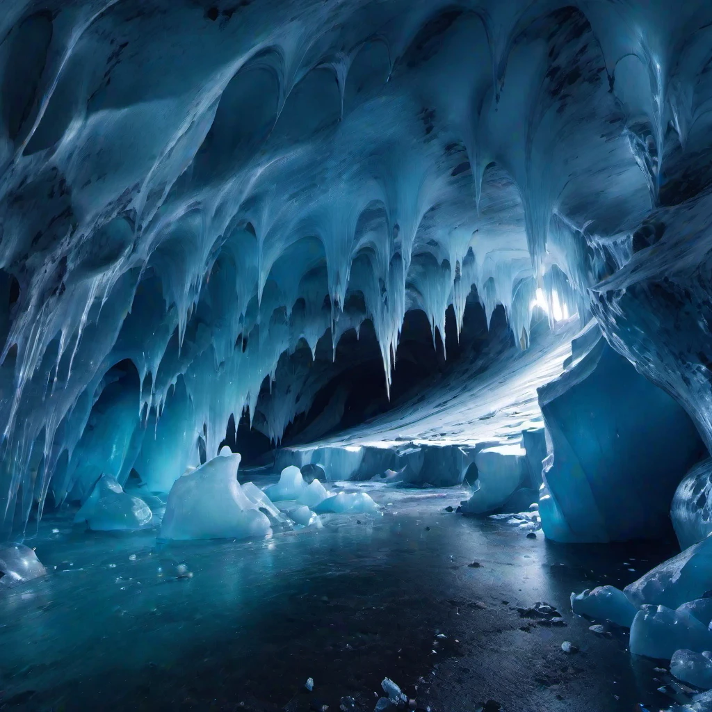 (masterpiece, best quality:1.2), Ice cave