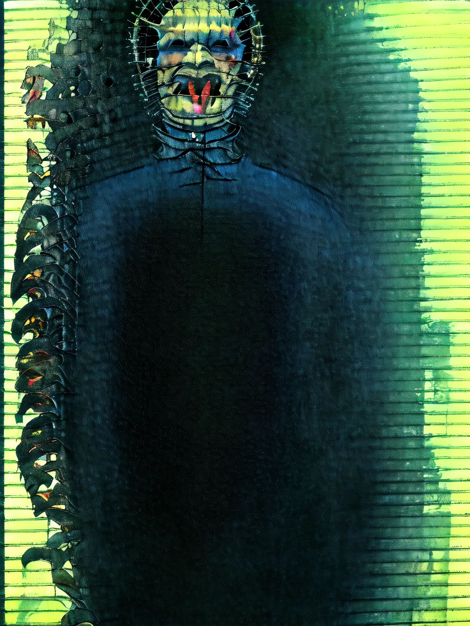 ((best quality image)), ((horror fantasy masterpiece)), (hyper detailed),alluring features((best quality dramatic lighting)), ((shockingly morbid masterpeice ))
A beautiful woman with visible inner anatomic writhing spiraling out of body and brain, striking facial  features, jarring expression, grotesquely beutiful image, stark, demonic possesion beneath the surface, phobia, Nightmare inducing, gorey,hyperstylized horror-fantasy ,hyper exaggerated features, lucid atmospheric terror, fingering her female genitalia abaritions with  tongue slinking elongated entering her butt and genatalia, ghastly and perverse image, phantoms cunnilingus, harrowing, Unsettling, gynecologic, Graphic,stunning hellscape, extreme, shockingly morbid