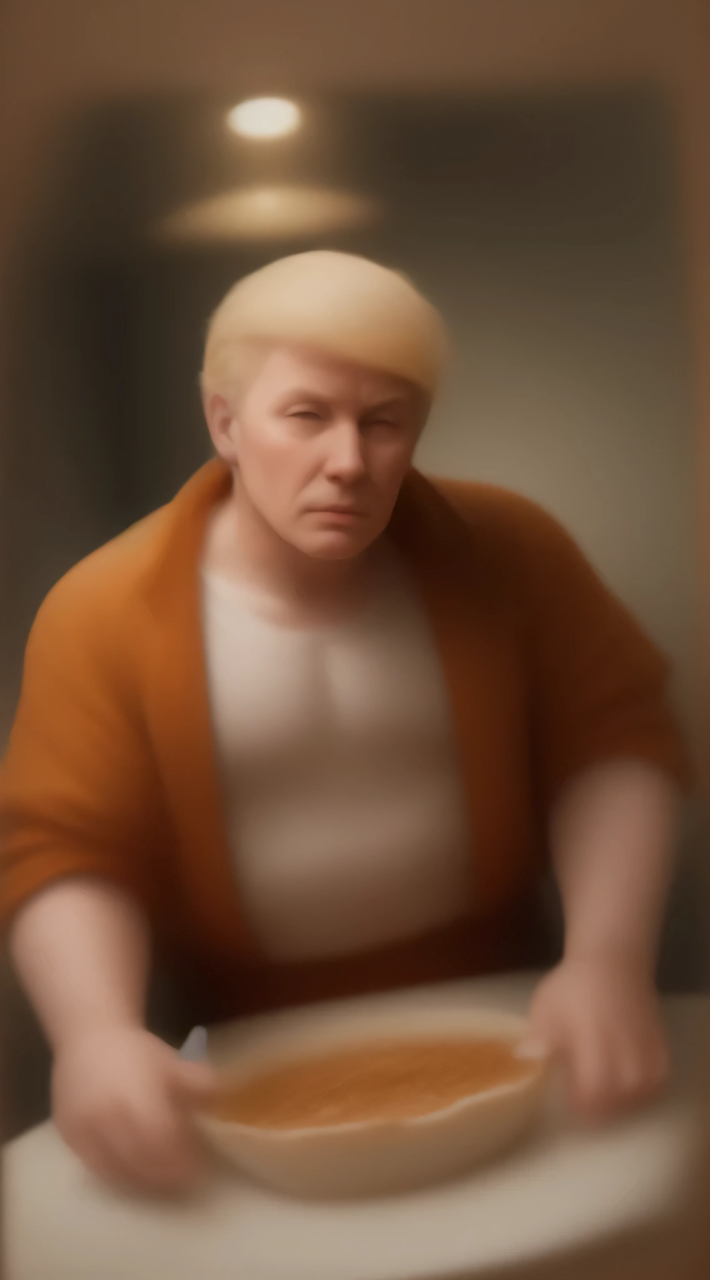 Donald ????? in high aspect 4k 3d in 1080 oil master piece oil painting as the orange Jesus