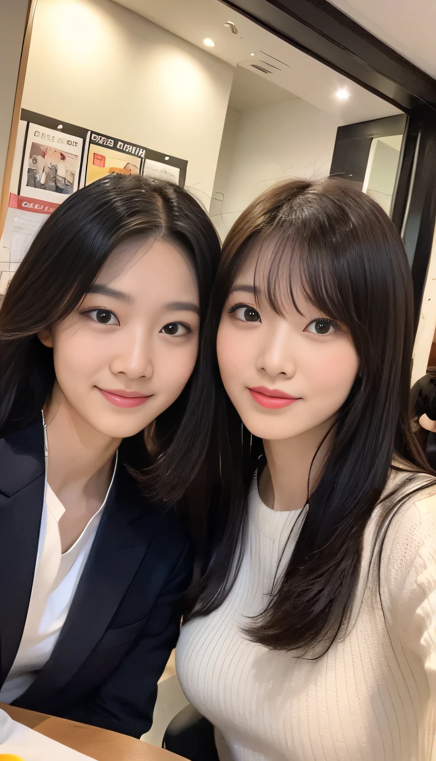 ((Top Quality, 8k, Masterpiece: 1.3)), Crisp Focus: 1.2, Beautiful Women with Perfect Figure: 1.4, Slender Abs: 1.2, ((Layer Cut, Big: 1.2)), (Blazer Button Up Shirt Over Very Thin White: 1.1), Street: 1.2, Highly Detailed Face and Skin Texture, Detailed Eyes, Double Eyelids, Yasumoto Oka, Akiko Takase, Nozomi Takemura, Chiho, Yuka Kazami, Kiyoko Suzuki, Cute Korean Actress, Yeon Wan Angel, Yuki Morita, Aoi Ogata, Yoshitomo Nara, Shiori Tejoki