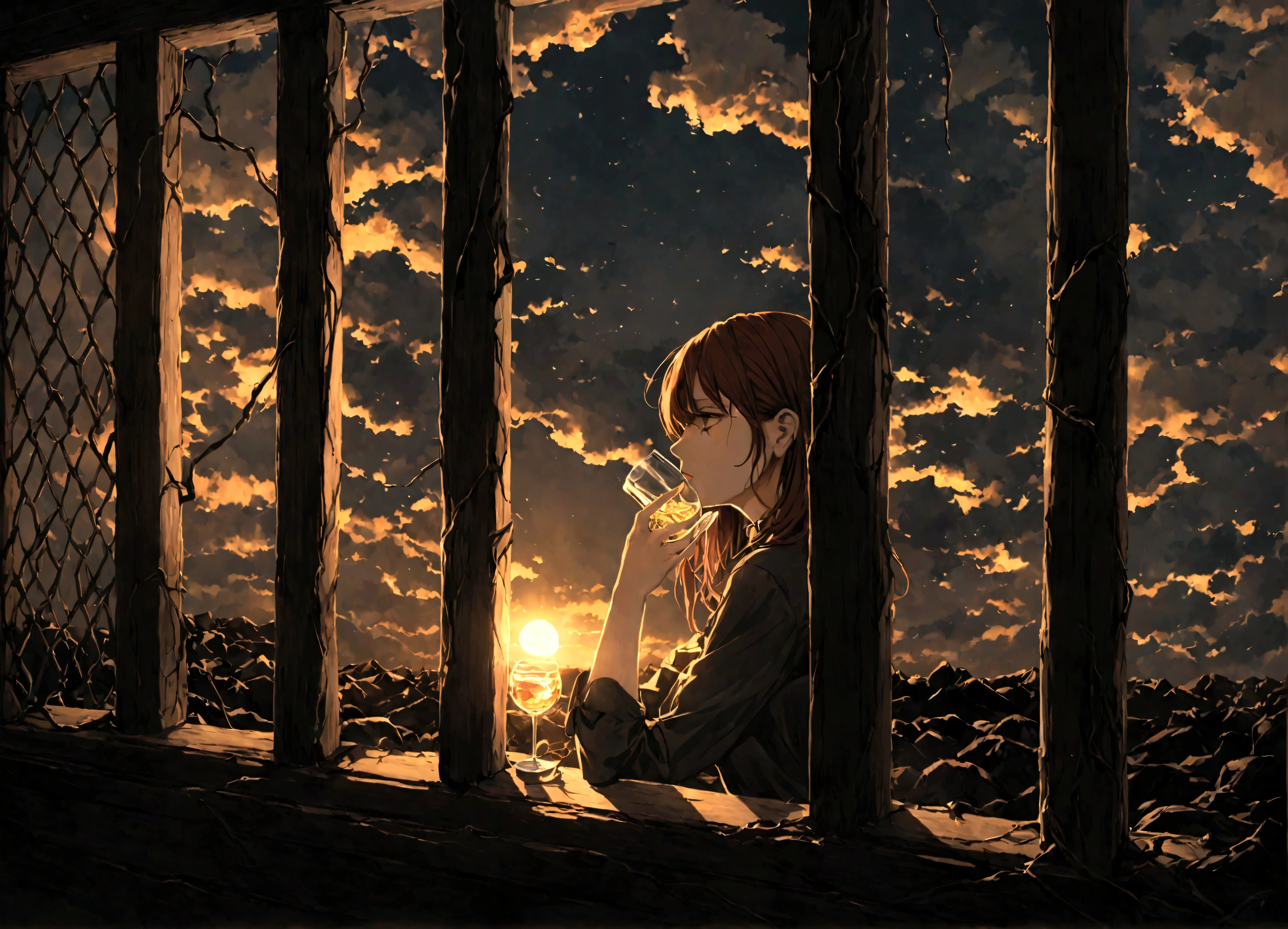 (Haunting lovely Kate Mara) (Depressed Man)Another sun sets down behind me Another day comes crashing in There's a whispering wind that's blowing There's a storm that's closing in I can hear the trains, they're rolling To a place I've never been And I can feel her breath beside me With an empty glass of gin As the darkness settles in I can hear her voice again I can hear your voice again Waiting for someone to save me But everyone just runs away Waiting for someone to change me But no one ever comes I'm breaking down the walls that cage me But nothing ever falls in place Waiting for the end to take me Blinded by the sun All the ghosts that live inside me Always waiting in the wind I can see through my reflection What I've become and what I've been You see, your Heaven doesn't want me And your Hell won't let me in It's like I'm holding all the aces But I know I'll never win Waiting for someone to save me But everyone just runs away Waiting for someone to change me But no one ever comes I'm breaking down the walls that cage me But nothing ever falls in place Waiting for the end to take me Blinded by the sun You can take it away, tear it all down Spit in my face, pushed to the ground Look what I've become I've fallen from grace, bloodied and bound Taking up space, lost and I'm found Look what I've become I can hear the snakes, they're winding Singing songs of pain and sin There's an anger overflowing From this empty glass of gin As the darkness settles in And the darkness settles in Waiting for someone to save me But everyone just runs away Waiting for someone to change me But no one ever comes I'm breaking down the walls that cage me But nothing ever falls in place Waiting for the end to take me Blinded by the sun And the darkness settles in (You can take it away) And the darkness settles in (You can take it away) As the darkness settles in