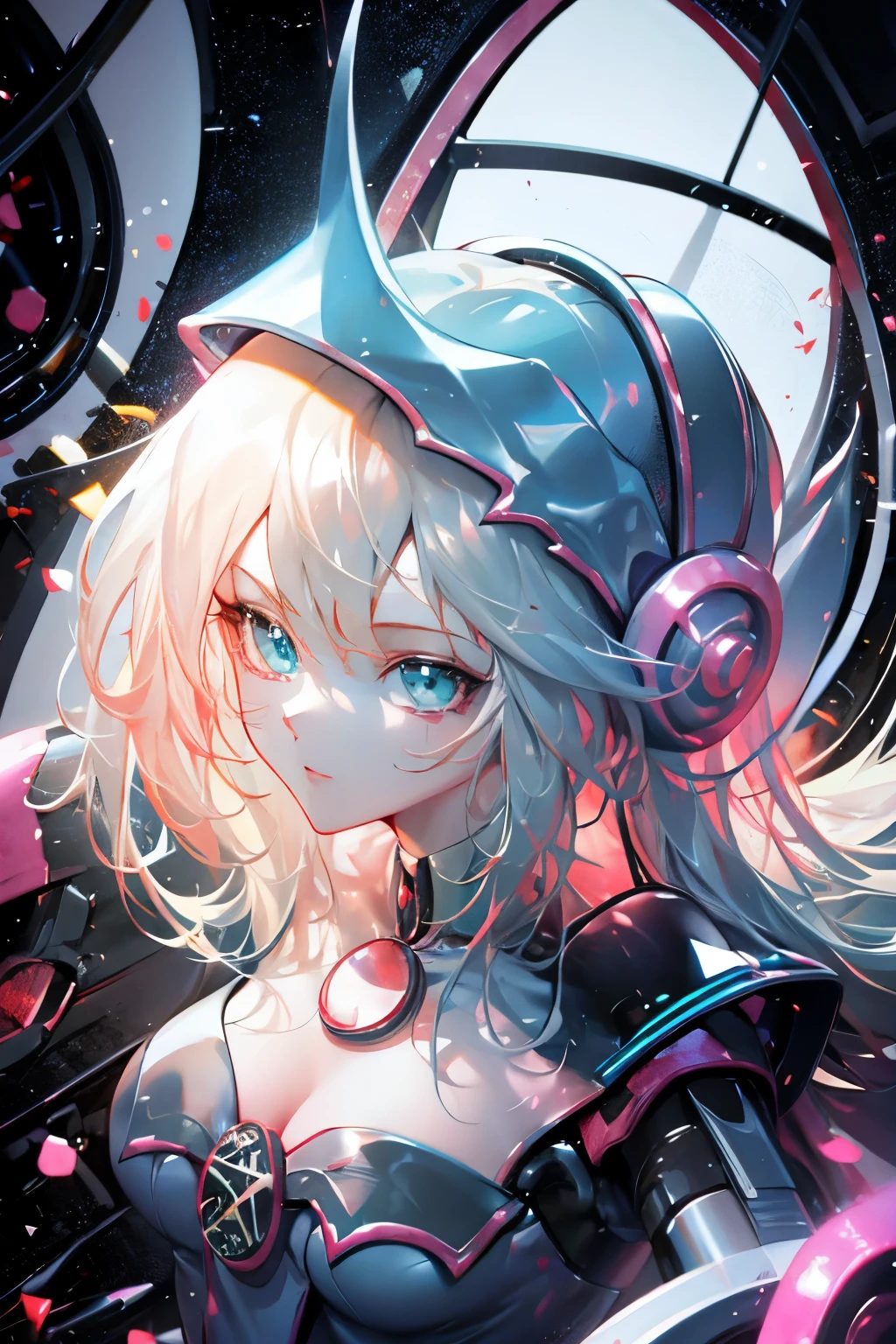 Hatsune Miku disfrazada de dark magician gils.