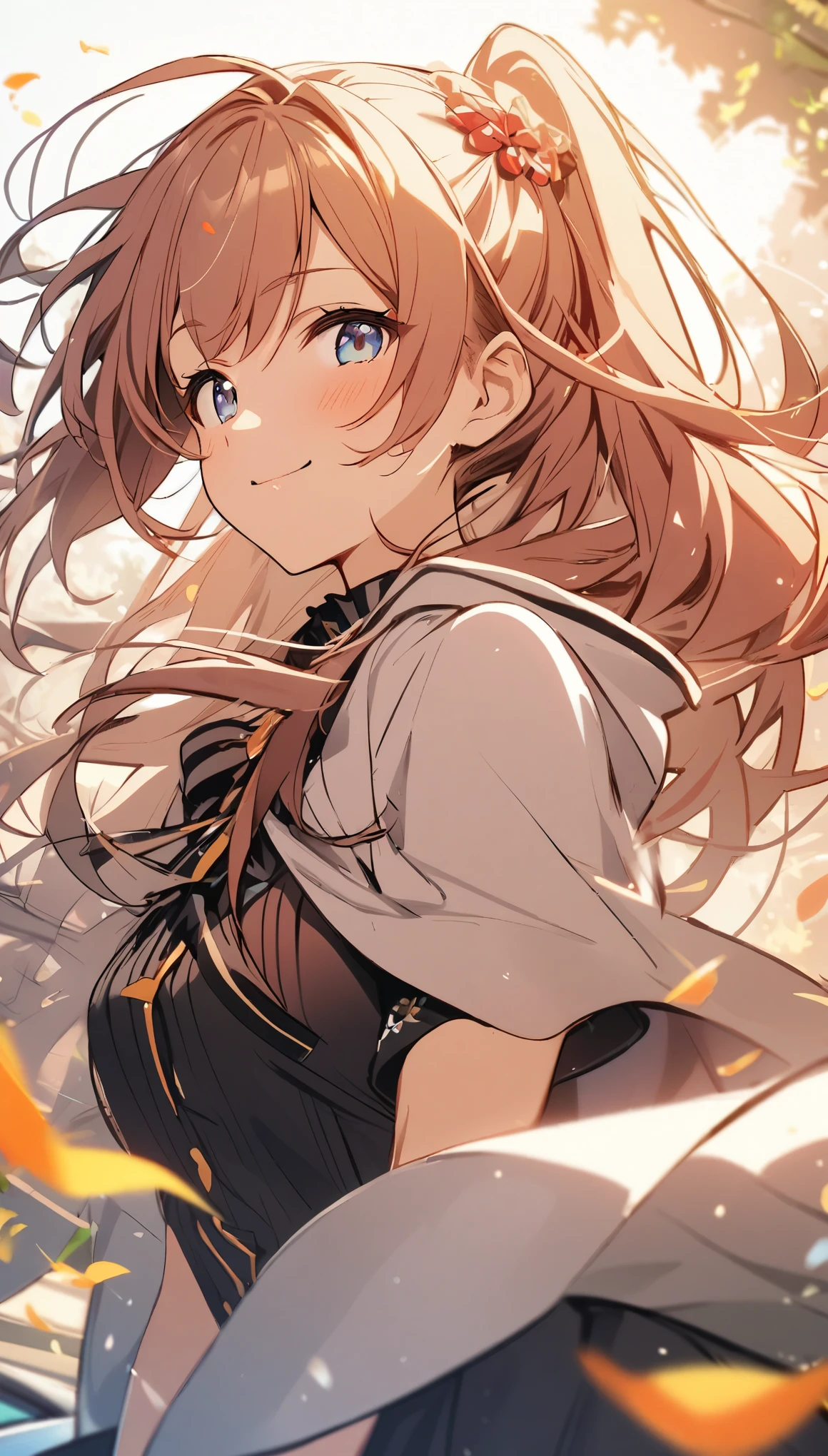 1girl, smile