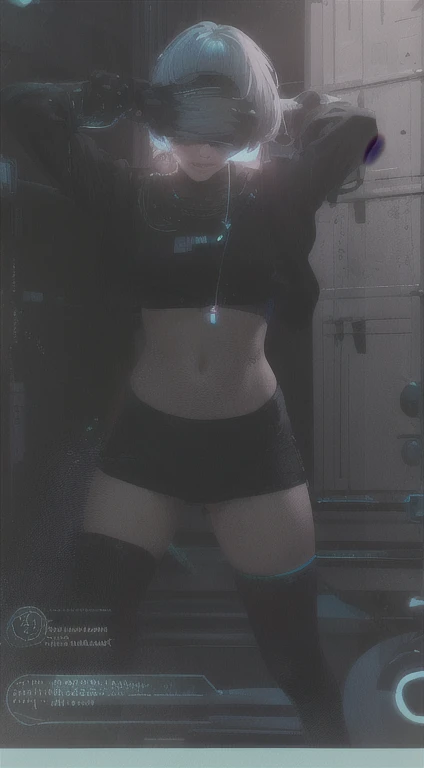 ((La mejor calidad)), ((obra maestra)), (muy detallado:1.3), ..............3D, Beautiful (cyberpunk:1.3) Mujer hacker, peinado corto,pelo corto, Volver al visor, cabello grueso, Terminal de ordenador operativo, Pantalla montada en la cabeza, computer server, Pantalla LCD, fiber optic cable, Logotipo de la empresa, HDR (High Dymanic Range), Trazado de rayos, NVIDIA RTX, Super resolution, Irreal 5, Subsoil Scatter, Textura PBR, Post-procesamiento, Anisotropic filtering, profundidad de campo, maximum sharpness and sharpness, Texturas multicapa, Albedo y Highlight Maps, Sombreado de superficies, Accurate simulation of light-material interactions, proporciones perfectas, Renderizado de octanaje, duotone lighting, ISO bajo, balance de blancos, Regla de los tercios, amplia apertura, 8K RAW, efficient sub-pixels, sub-pixel convolution, glow particles, dynamic pose