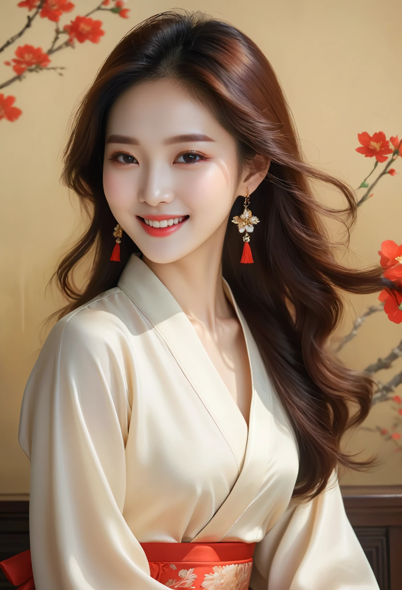 korean woman, (masterpiece, beautiful people, A tainted smile), Virtual YouTube, Delicate skin texture