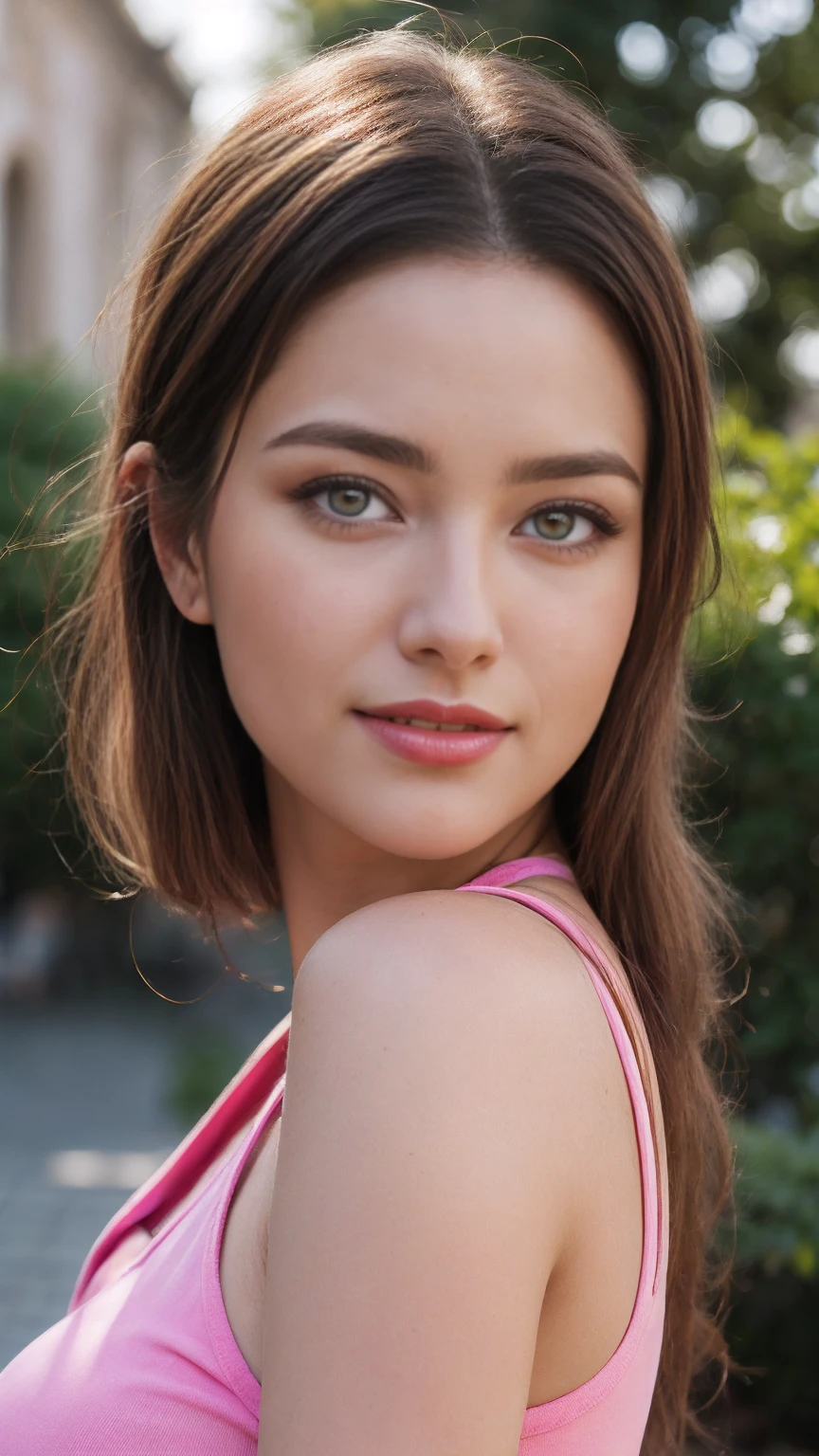 hyper realistic, pink t-shirts, huge , sexy brs, foa ultra detalhada da mulher loira com olhos azuis, roupas curtas, com saia, mostrando corpo inteiro, sorridente, Tarde, profundidade de campo, courtyard, Hall da Fama, rosto bonito detalhado, bedroom scenery, postura corporal natural, professional photographie, captured with professional DSLR camera, trending on ArtStation,  mil, Ultra Detalhado, ultra preciso detalhado, Medium bokeh illumination, surrealismo, Fundo de Thomas Kinkade, Urbano, Motor Ultra Unreal, WLOP, Pauline Voss, Pascal Quidault, Christian Scho b, Martina Fackova, intrincado, epics, sardas, peach fluff, detailed mascara