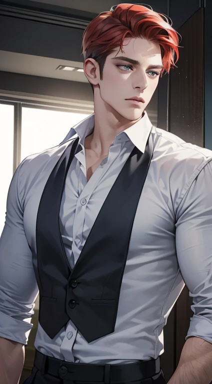(RAW photo, Best quality), (Realistic man, photo-realistic:1.3), tmasterpiece, Young Chinese men,Fine-rimmed glasses,A flowing dark Chinese coat,Very masculine and masculine, The is very detailed, CG, Unity , 2k wallpaper, Amazing, finedetail, Extremely detailed CG Grand Unity 8K wallpaper, hugefilesize , ultra - detailed, A high resolution, absurderes, the soft light, Pietro Boselli people, White skin of the, Detailed fingers, extremely detailed eyes ancface, Beautiful detailed nose, 美丽细致的眼睛, looking at viewert, (1人, Handsome face),Super short hair,photorealiscic face,Realistic figure,with short black hair,Silver-gray trousers,Light gray skinny T-shirt,Stretched posture,Large bulge at the crotch,Rejoice,cheerfulness,Be red in the face,exhilarated,having fun,cheerful big breasts,Shanghai Oriental Pearl Tower,lots of plants,Depth of field blur,The background is blurred with a large aperture