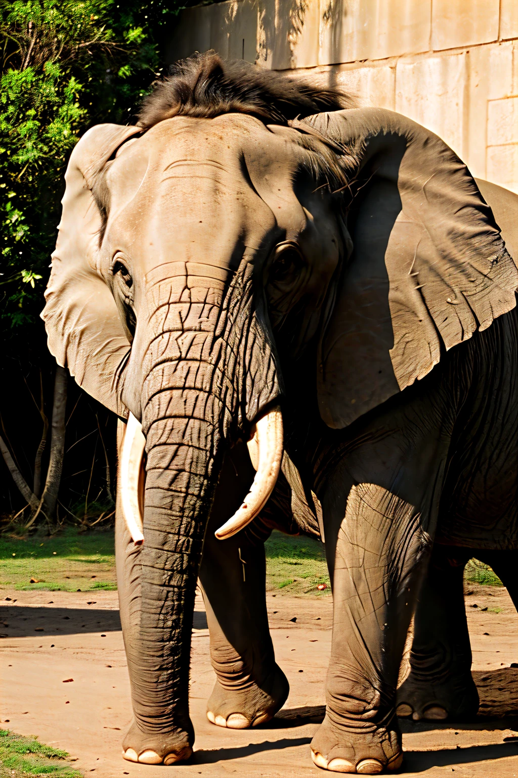 Elephant and lion image