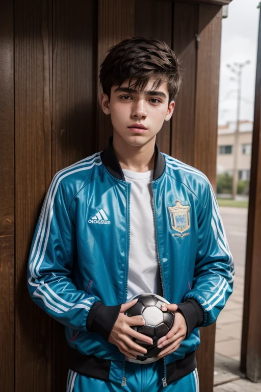 Average Argentinian teenager with Ruver Plate soccer team jacket