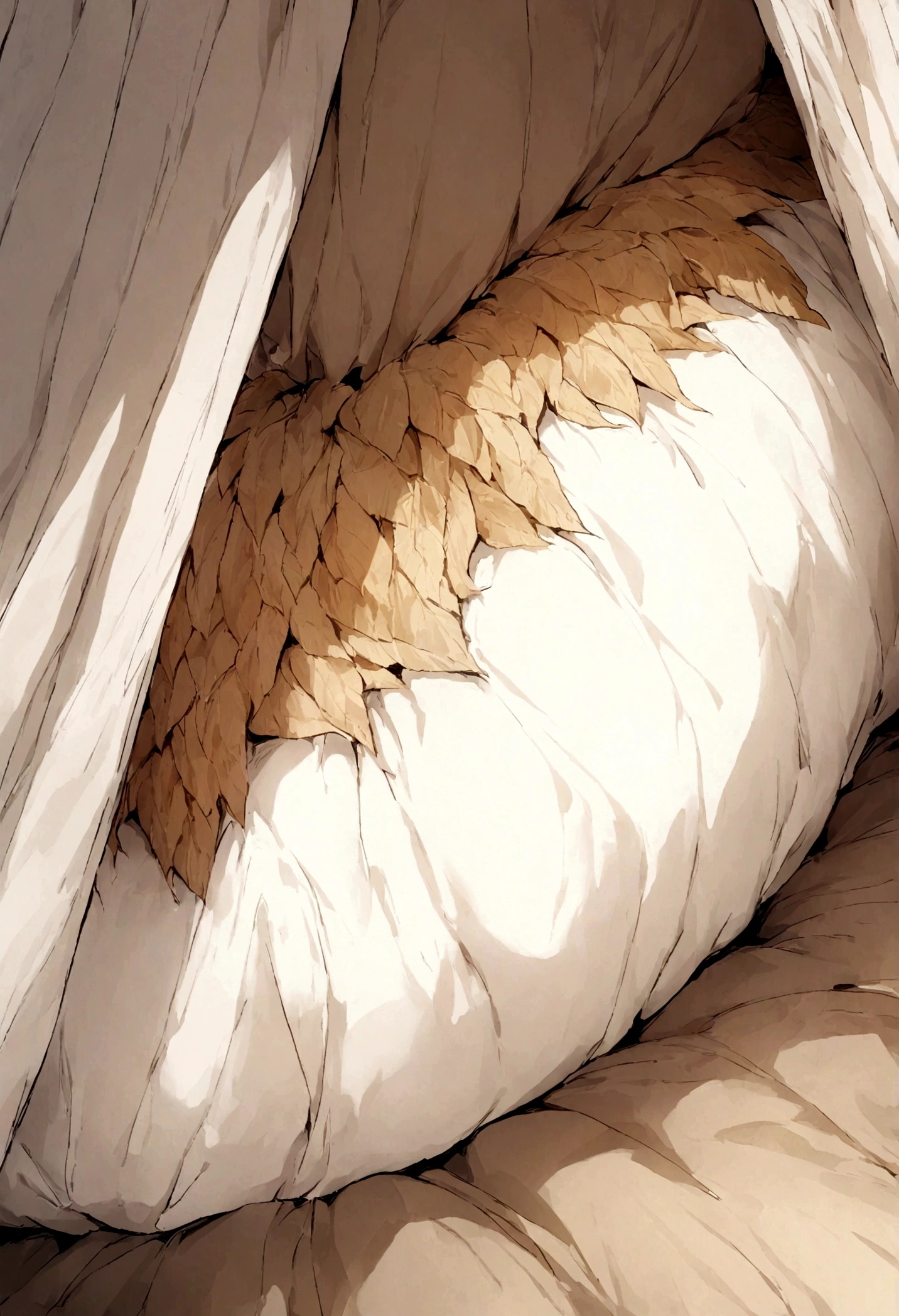 A bed，close up