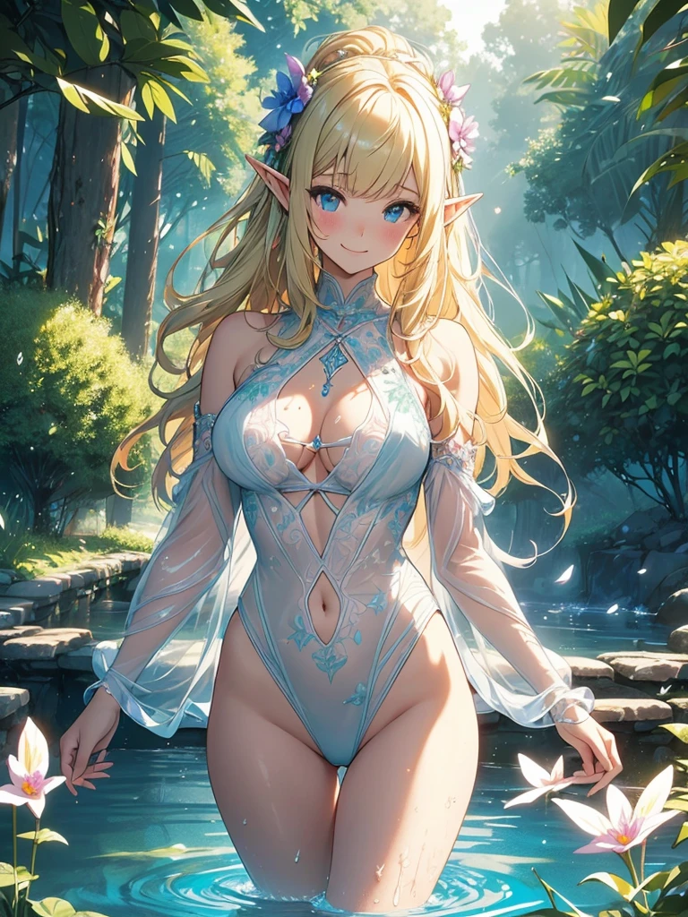 最high quality、1 woman elf 、Swimming underwater、zentangle,Bathing、In the water、Swimming、CourtyardShining 、NP: Worst quality ,Flower fractal art Wet、Being in the water、See-through swimsuit、Beautiful shot, radiance,High-definition depiction, Realistic, 8k, Unity, Wide Shot, light smile, Beautifully and vividly drawn, , Beautiful, beautiful, clear skin、sexy see-through swim suitSwimsuit,Countless rays of light pouring down, Swirling Light, big background, Raise one arm above your head, Intense light is emitted from the magic circle in front of the girl. flower
Romanticism,Cowboy Shot: The most beautiful form of chaos, Mr..々color, Intertwined flowers, Particle,magical gentle light,smile,sexy,image quality、masterpiece、Beautiful Face、Super beautiful elf woman((Big breasted 22 year old office lady、Nipples、Bust 100,Beautiful long ironed hair 、Blonde hair,height: 165cm。、sexy、Esbian、、high quality、Visual art、Written boundary depth、、Elf Ears、、universe、Happy smile、Gentle light、elegant、ticker beautiful decorative、、magic、Beautiful bed、Beautiful Landscape、A kind smile、wonderful、Fluttering petals、Dance happily、、Cultivate fantasy、、Mystery light Lots of flowers、、art、forest, palace, art,mystery,Ultra-high resolution,atmosphere